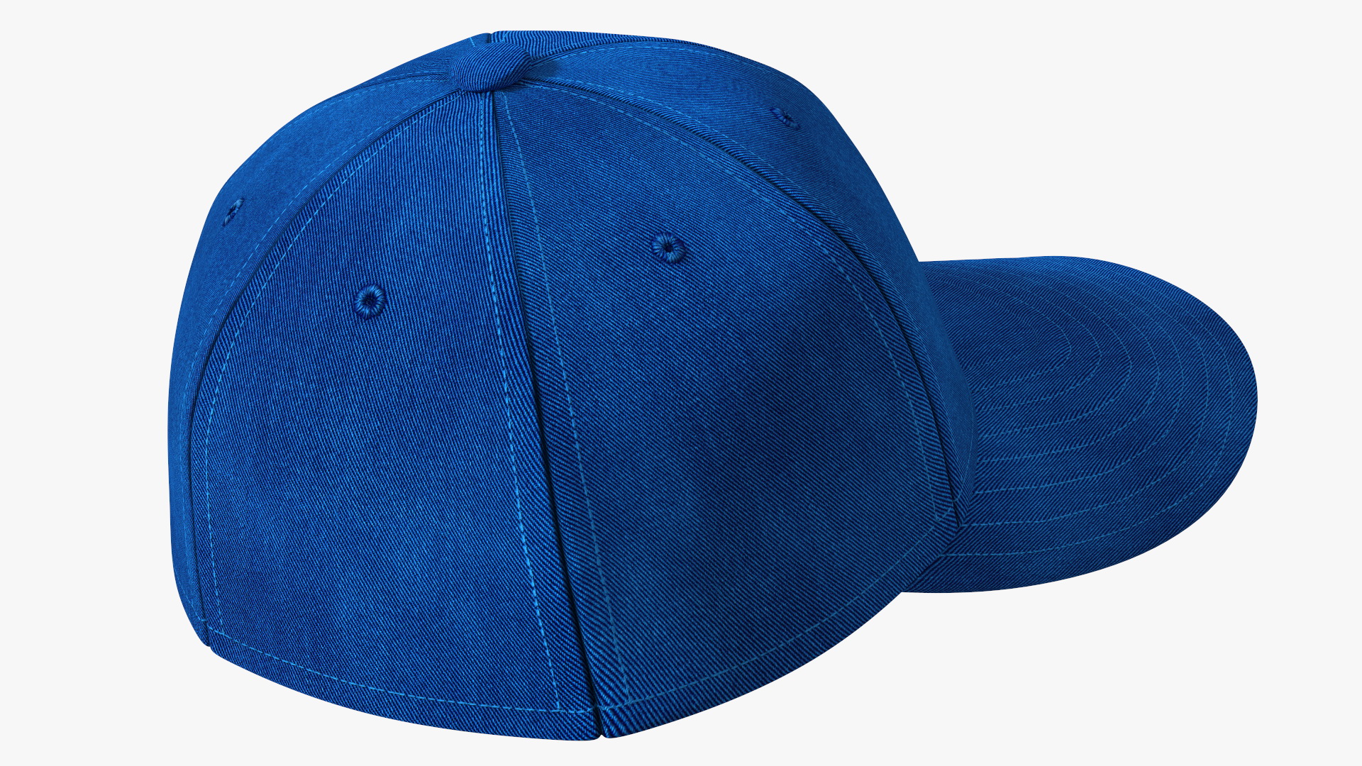 3D Baseball Cap Denim Blue model