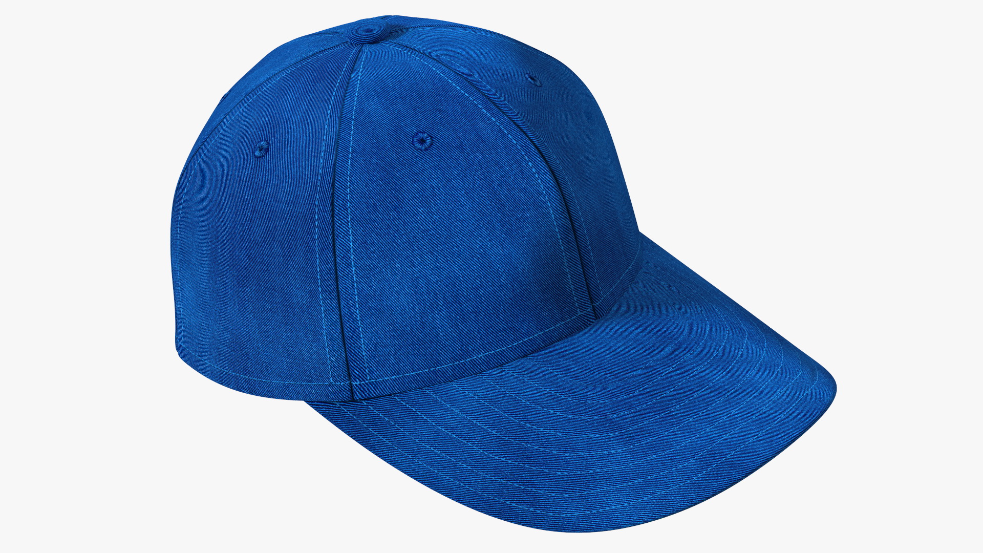 3D Baseball Cap Denim Blue model
