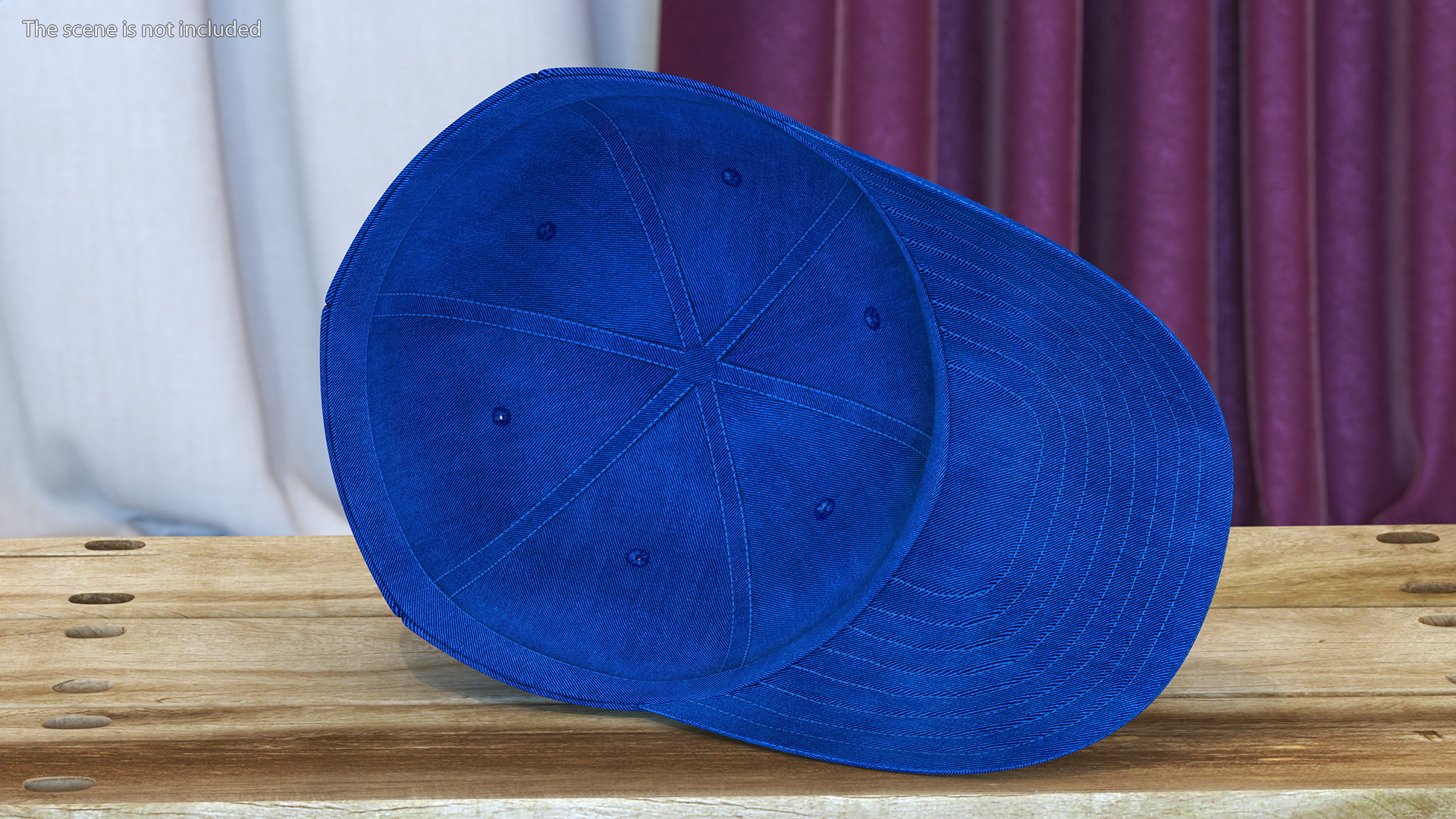 3D Baseball Cap Denim Blue model