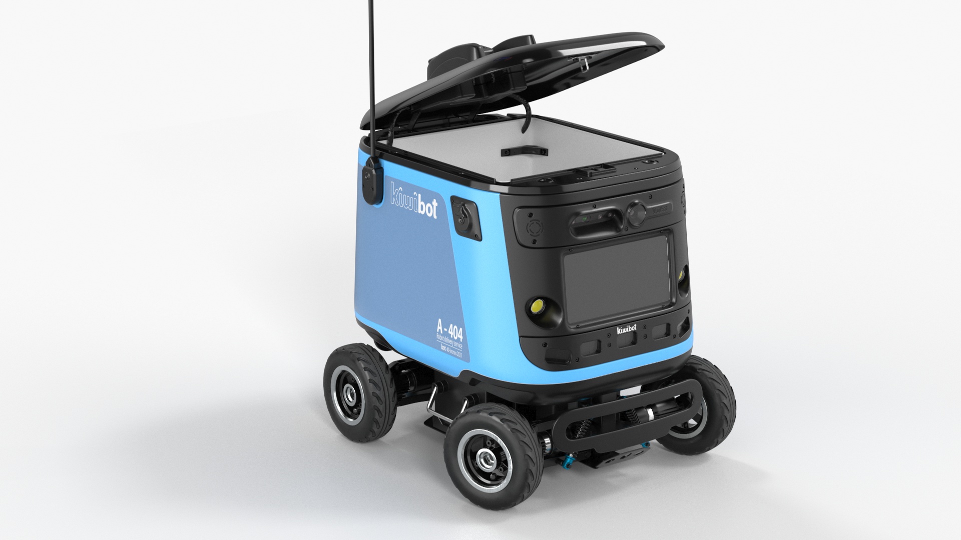 3D Sleeping Delivery Robot Kiwibot Cyan