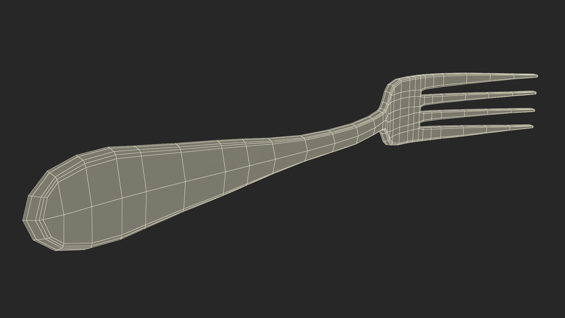3D Silver Fork