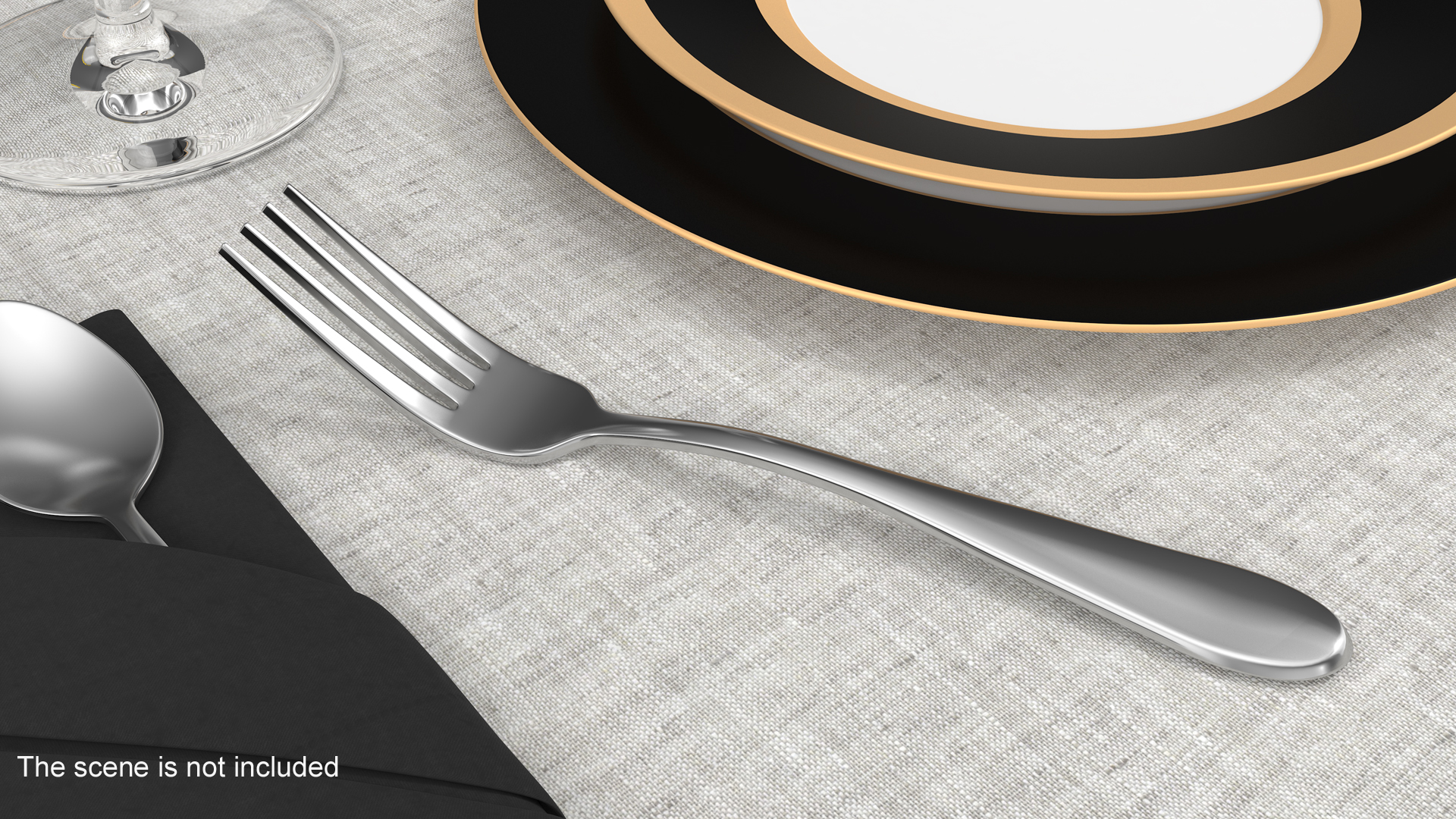 3D Silver Fork