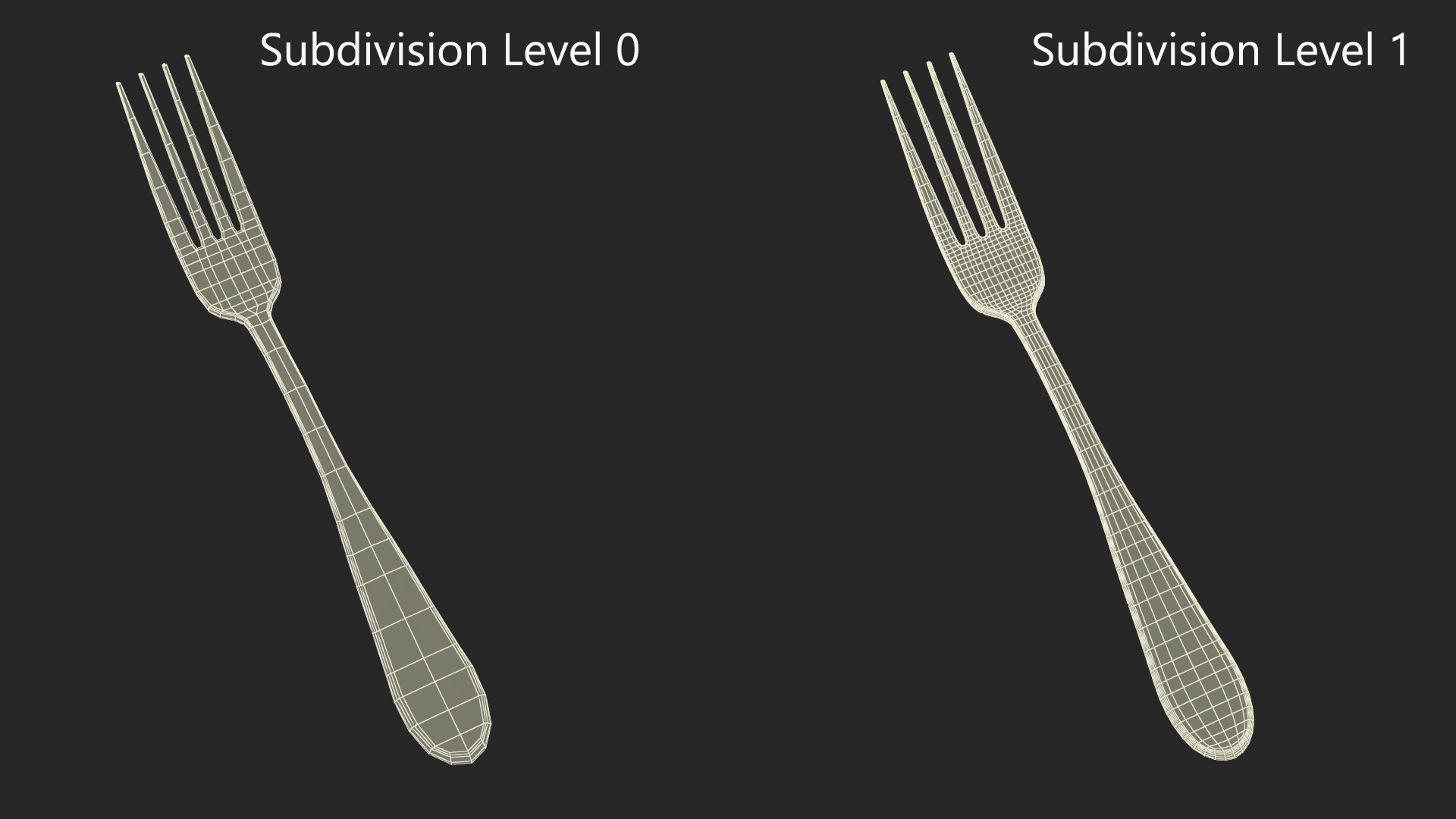 3D Silver Fork