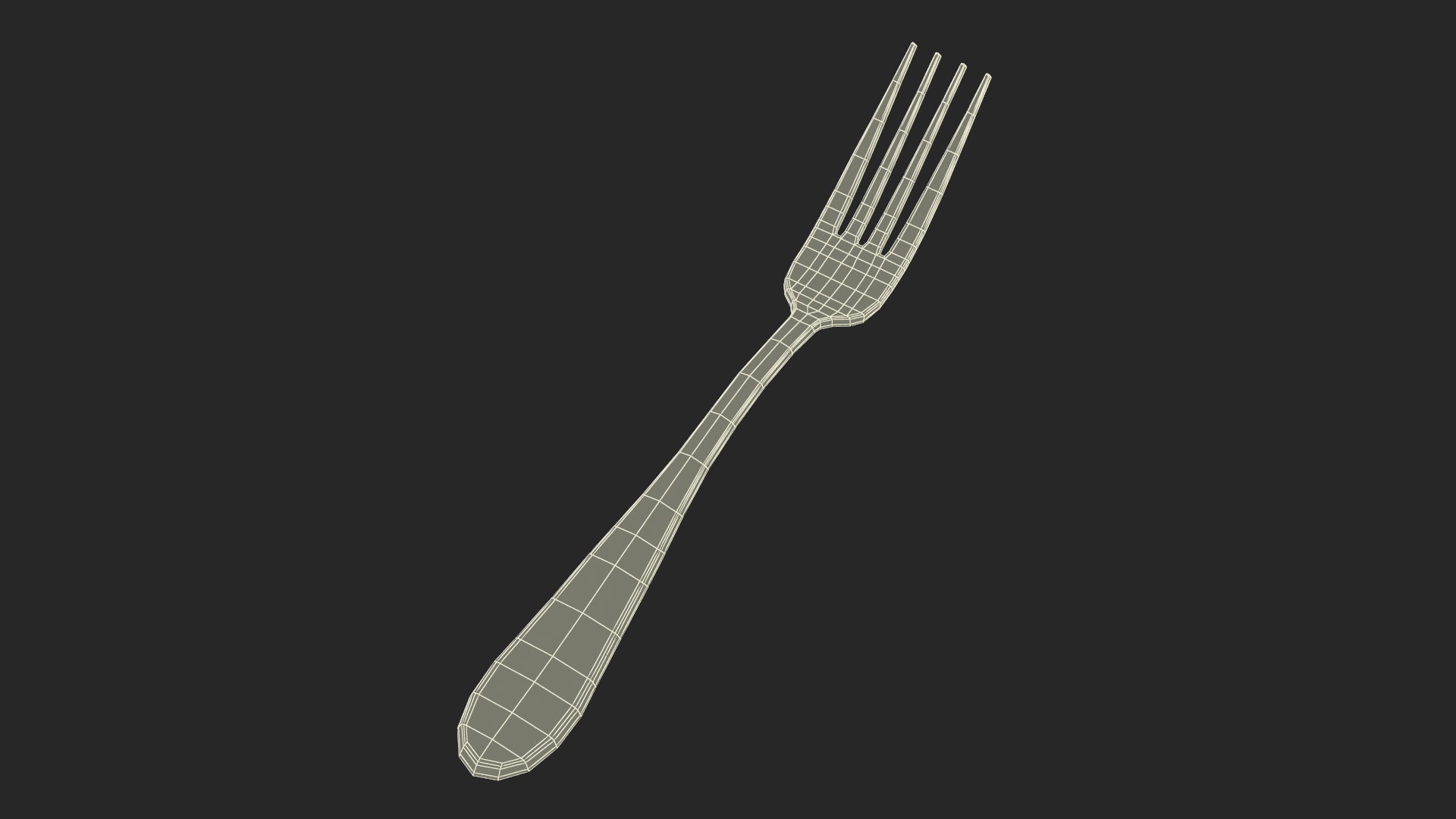 3D Silver Fork