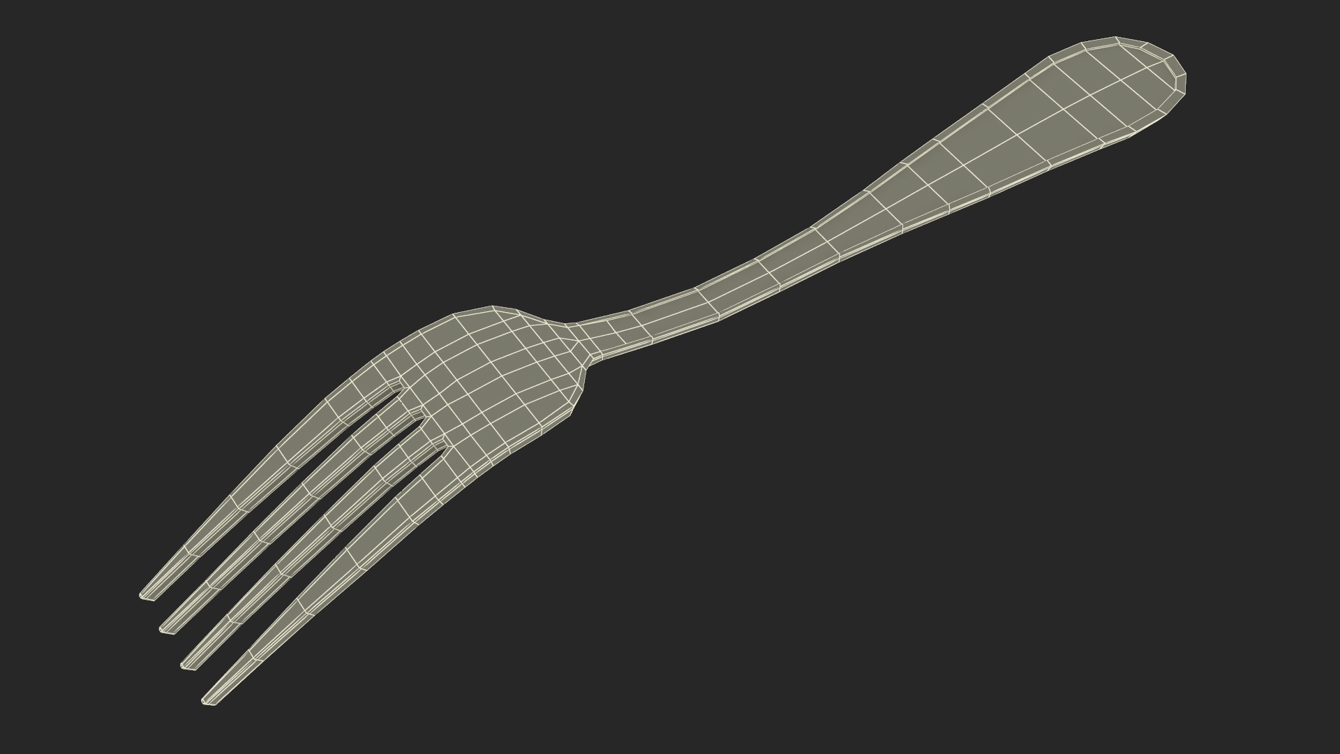 3D Silver Fork
