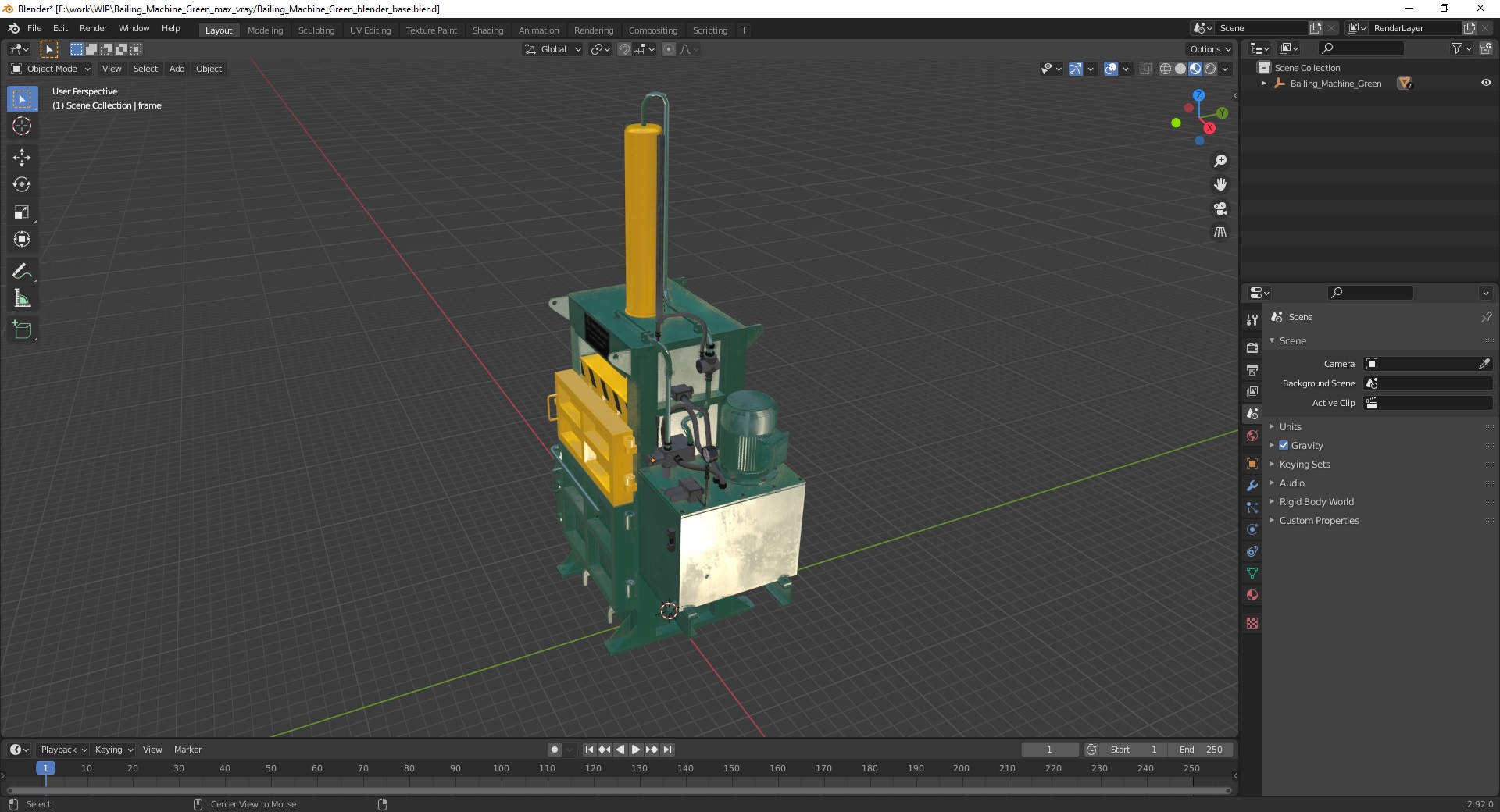 3D Bailing Machine Green