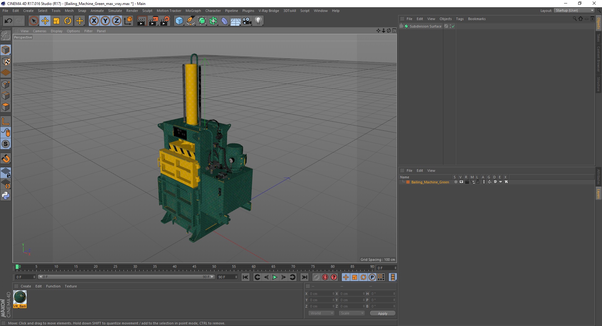 3D Bailing Machine Green