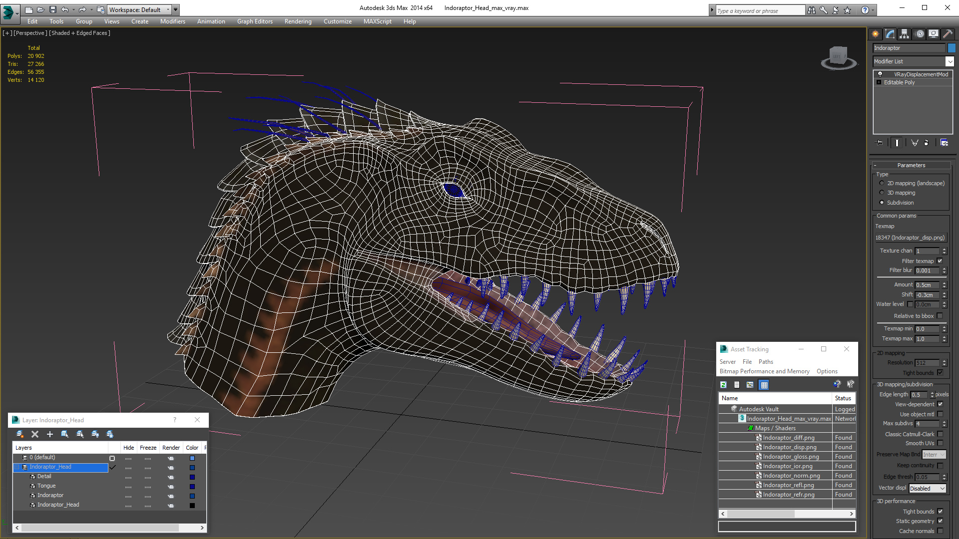 3D model Indoraptor Head