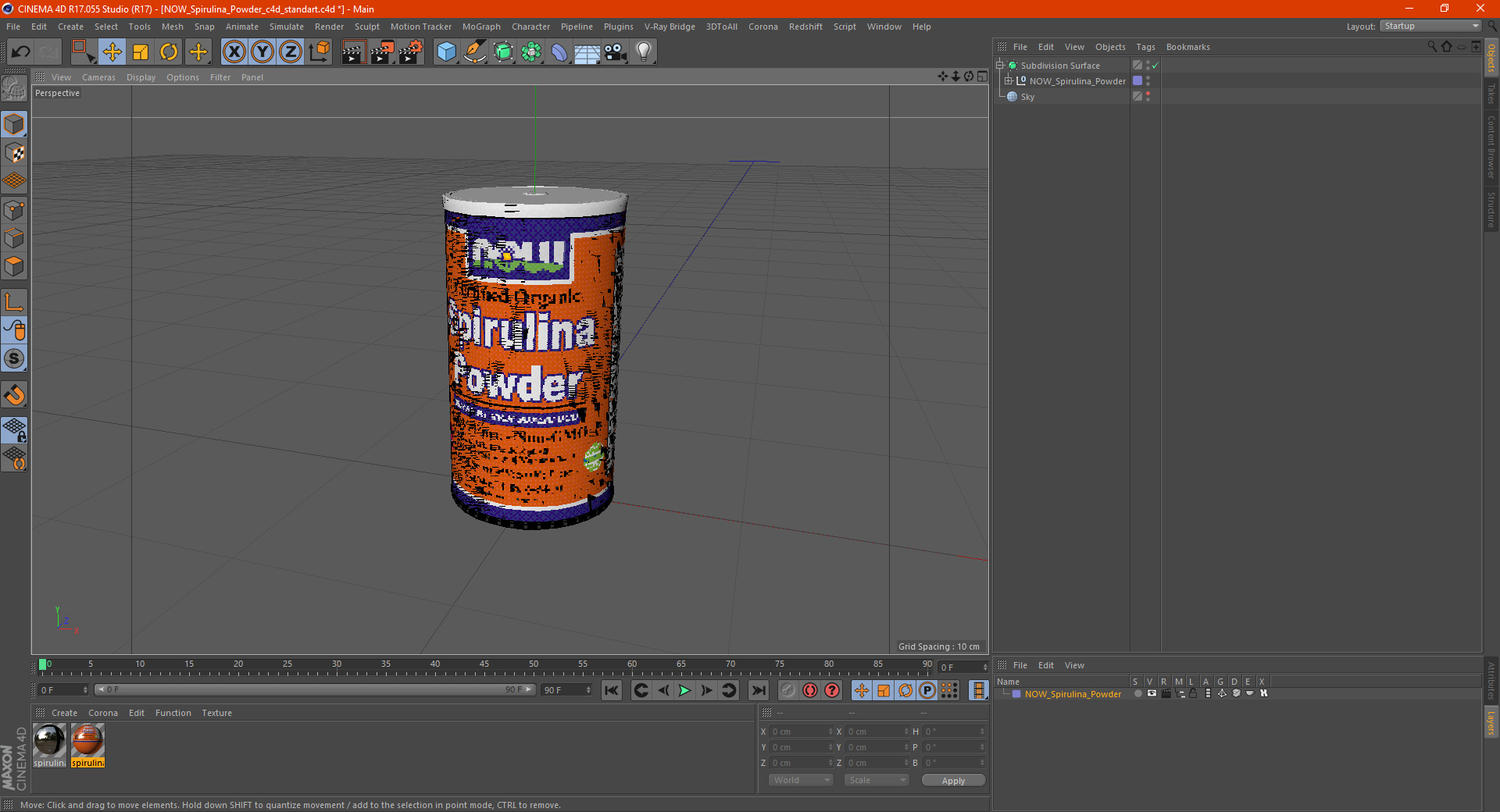 3D model NOW Spirulina Powder