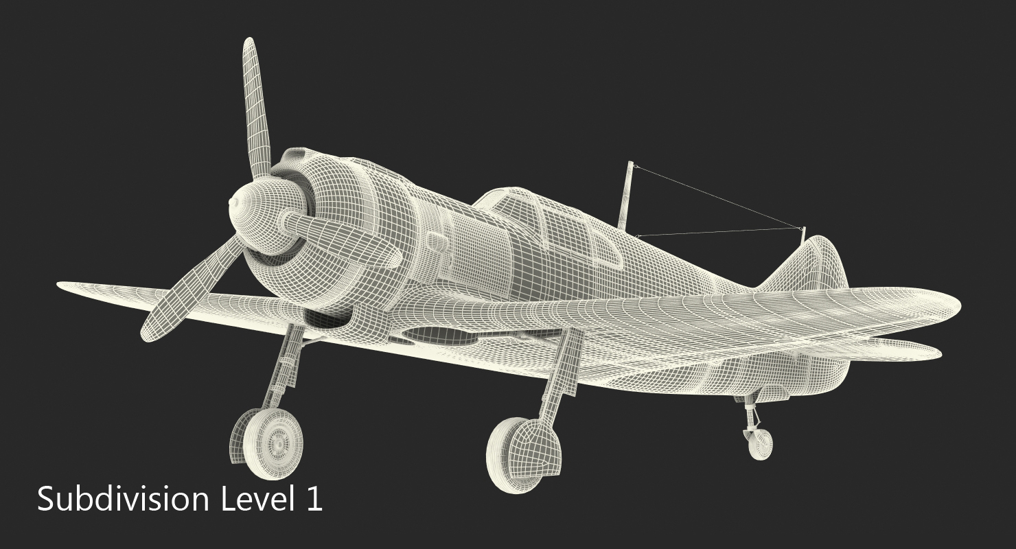 3D La 5 WWII Soviet Fighter Aircraft model