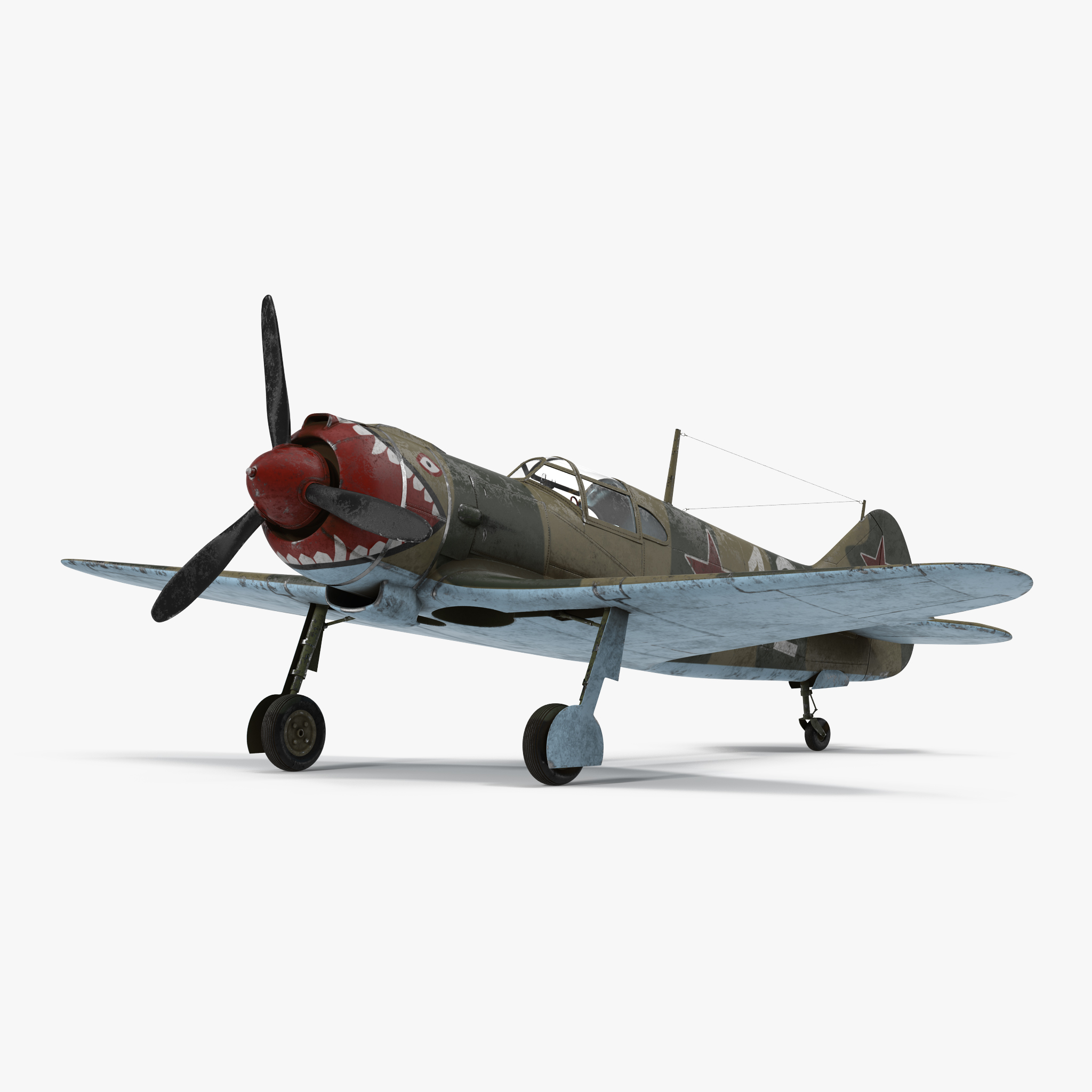 La-5 WWII Soviet Fighter Aircraft, view 3