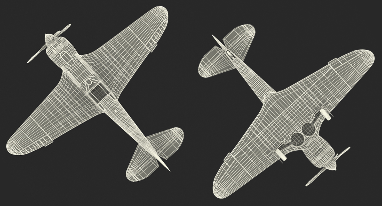 3D La 5 WWII Soviet Fighter Aircraft model