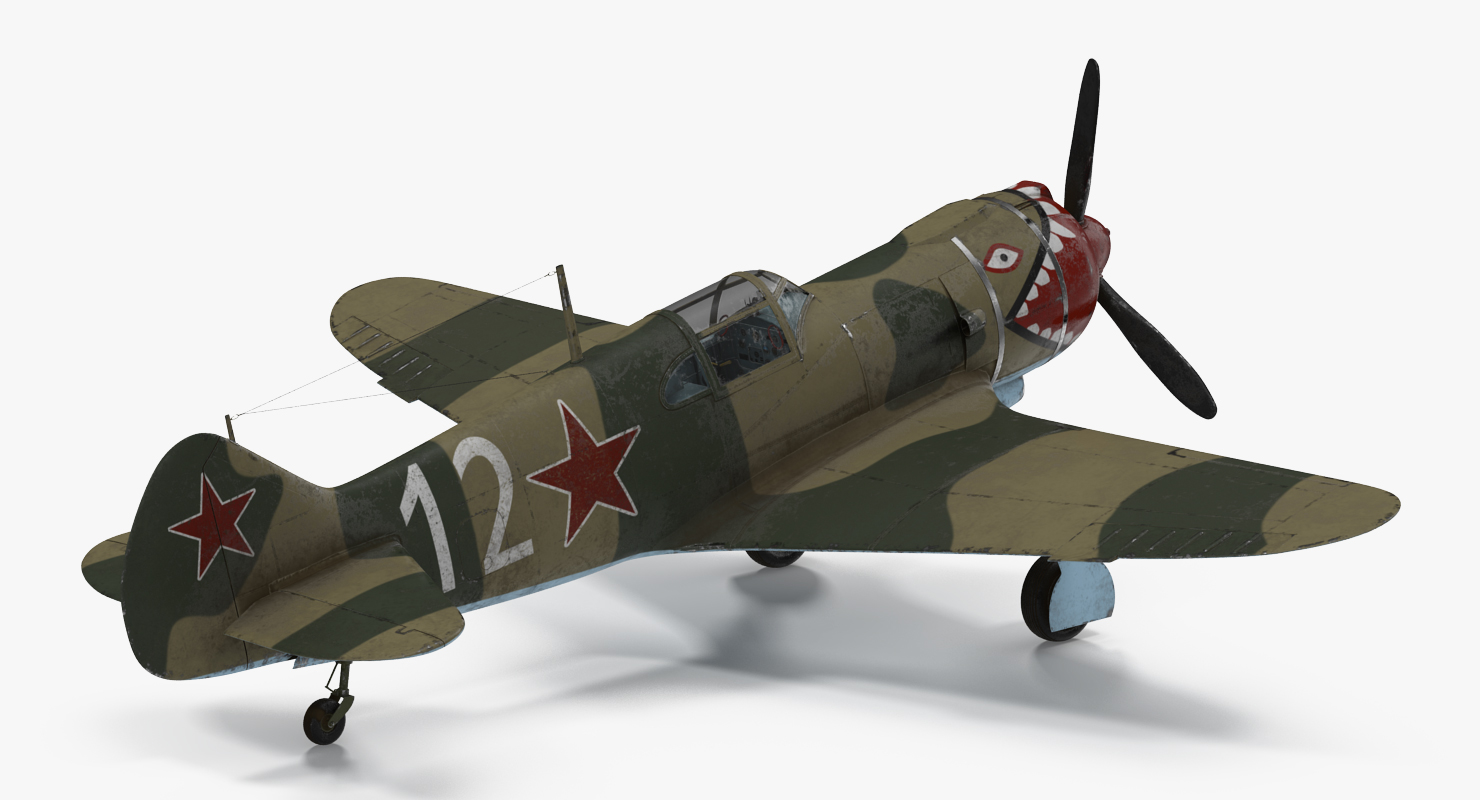 3D La 5 WWII Soviet Fighter Aircraft model