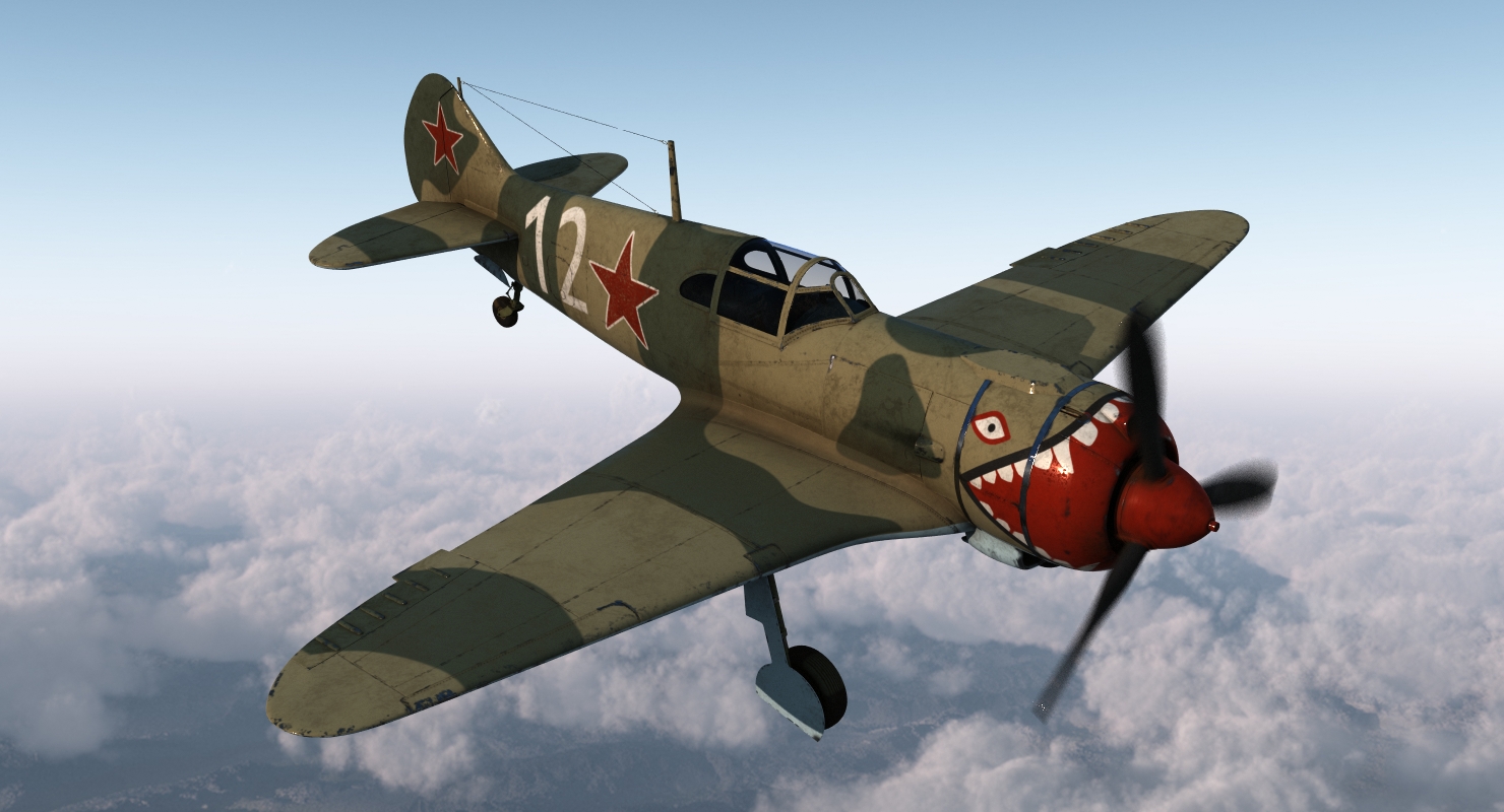 3D La 5 WWII Soviet Fighter Aircraft model