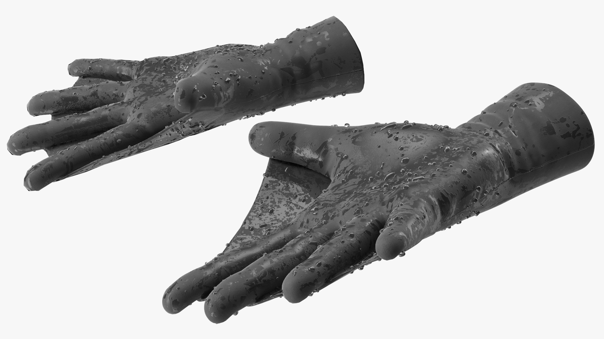 Darkfin Webbed Power Swimming Gloves Wet Rigged 3D