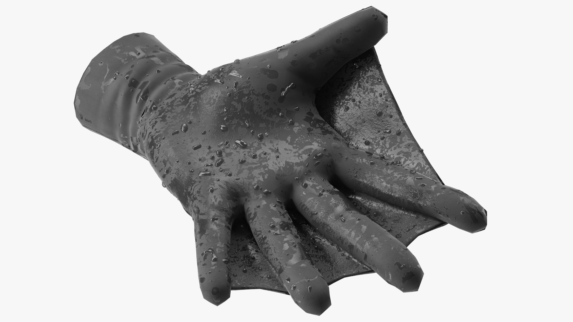 Darkfin Webbed Power Swimming Gloves Wet Rigged 3D