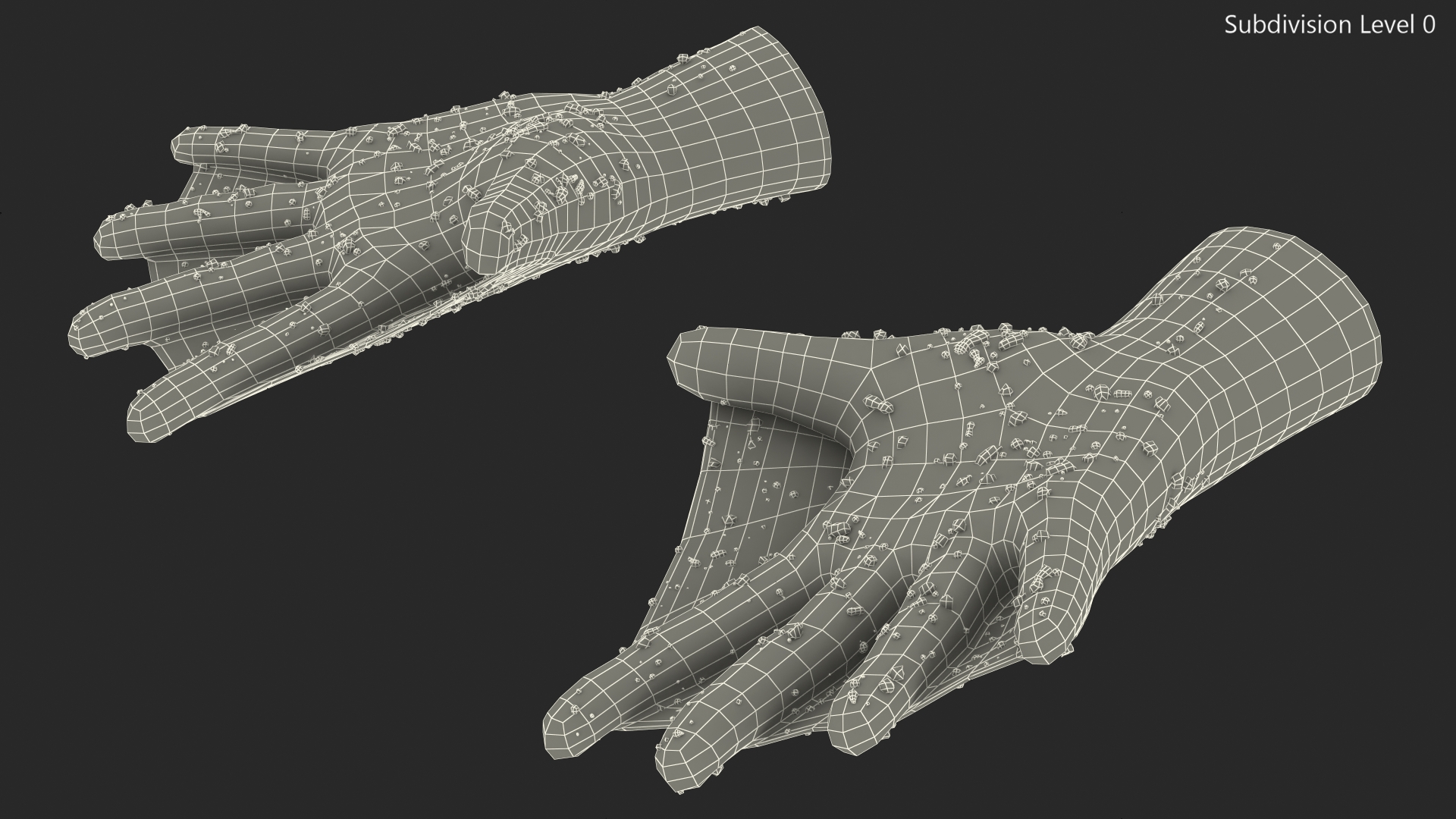 Darkfin Webbed Power Swimming Gloves Wet Rigged 3D