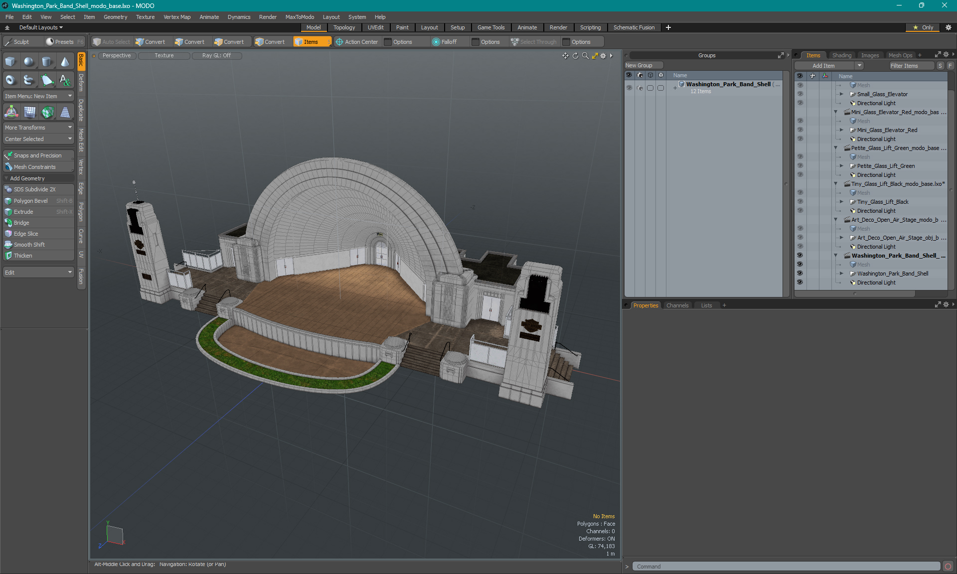 3D Washington Park Band Shell