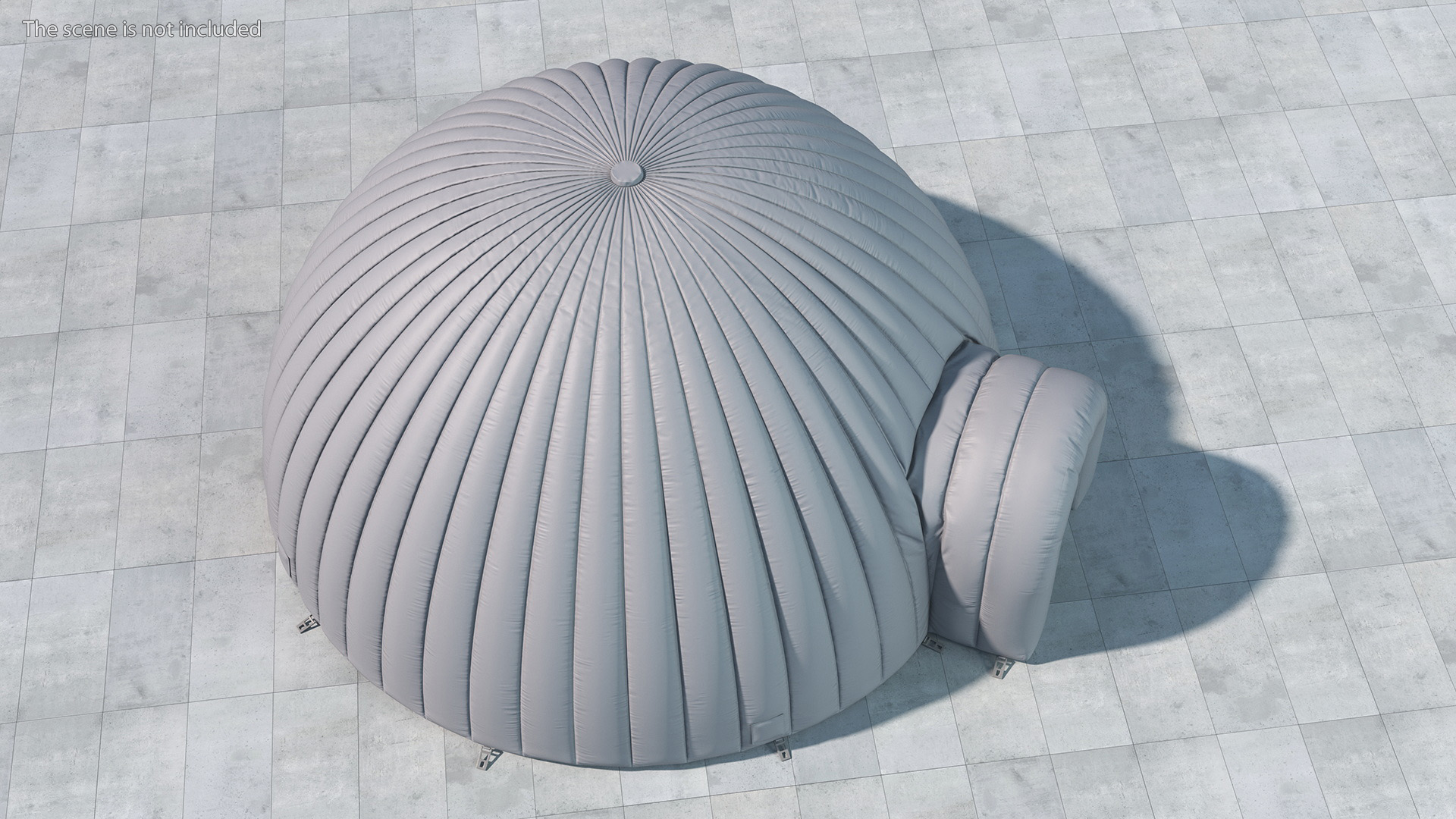3D Inflatable Igloo Tent Open Grey