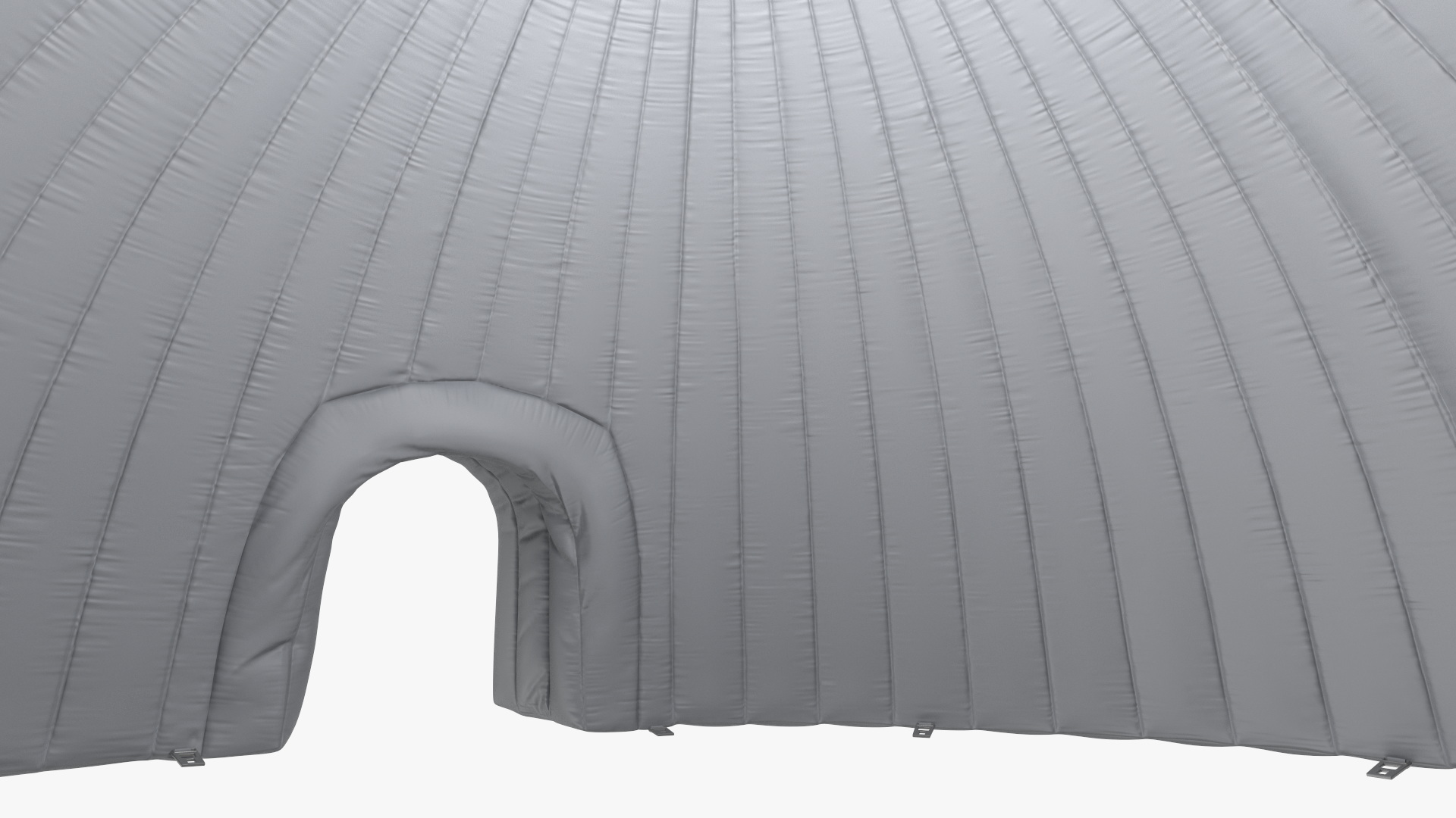 3D Inflatable Igloo Tent Open Grey