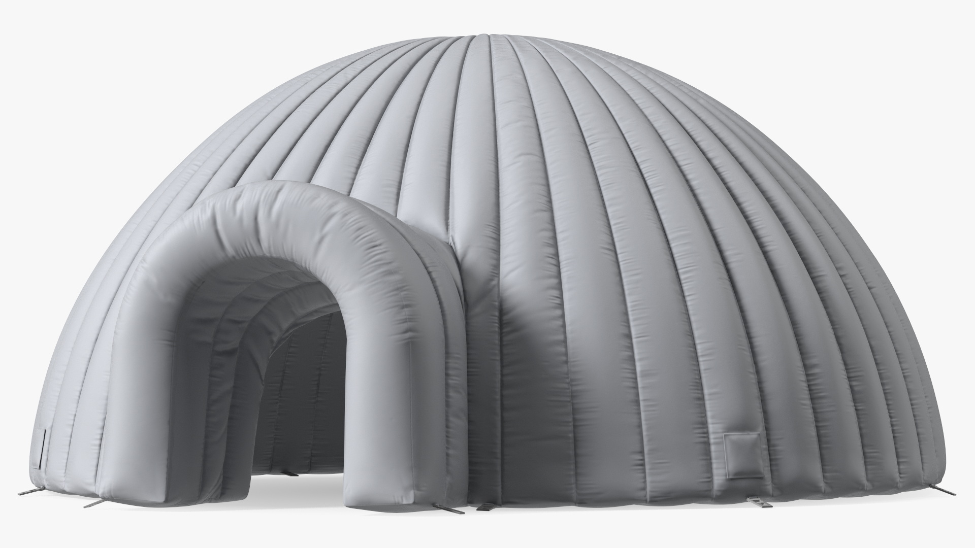 3D Inflatable Igloo Tent Open Grey