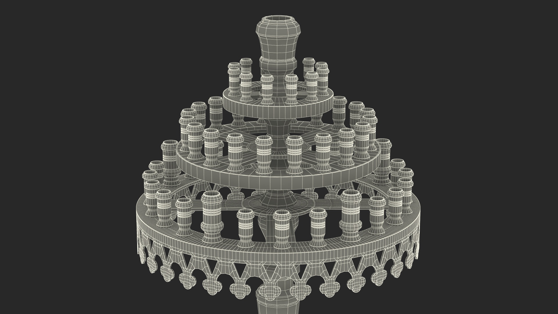 3D Cast Iron Candle Holder model