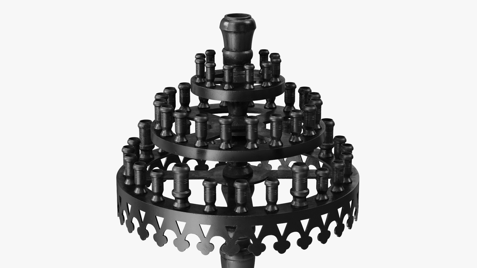 3D Cast Iron Candle Holder model