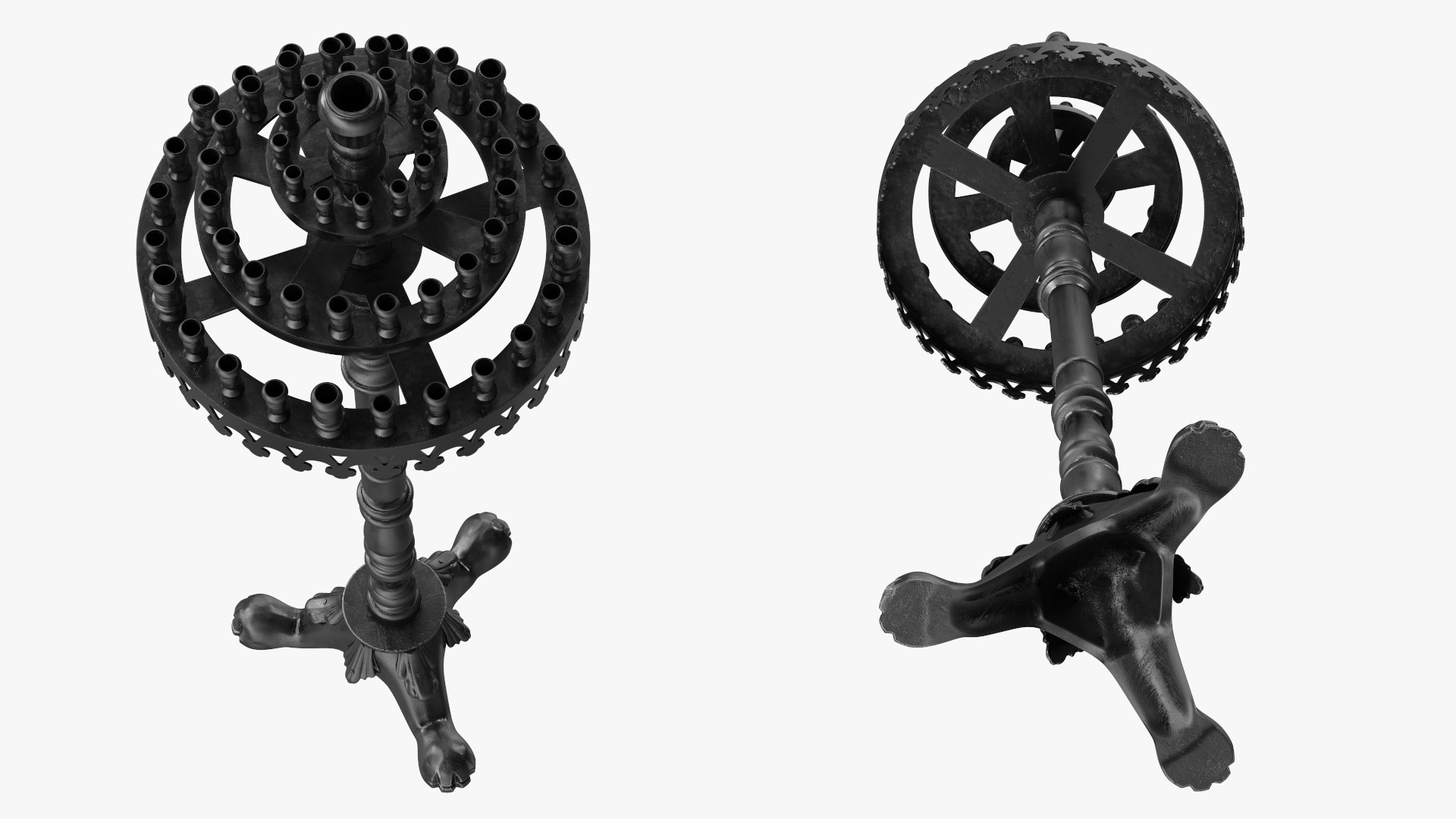 3D Cast Iron Candle Holder model