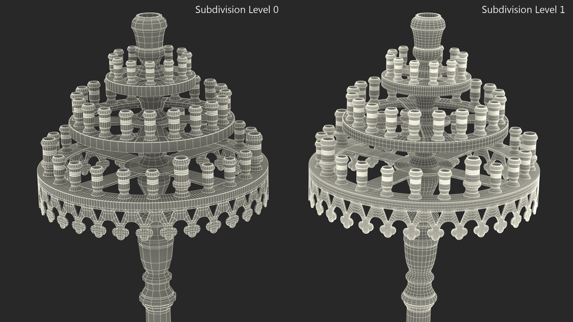 3D Cast Iron Candle Holder model