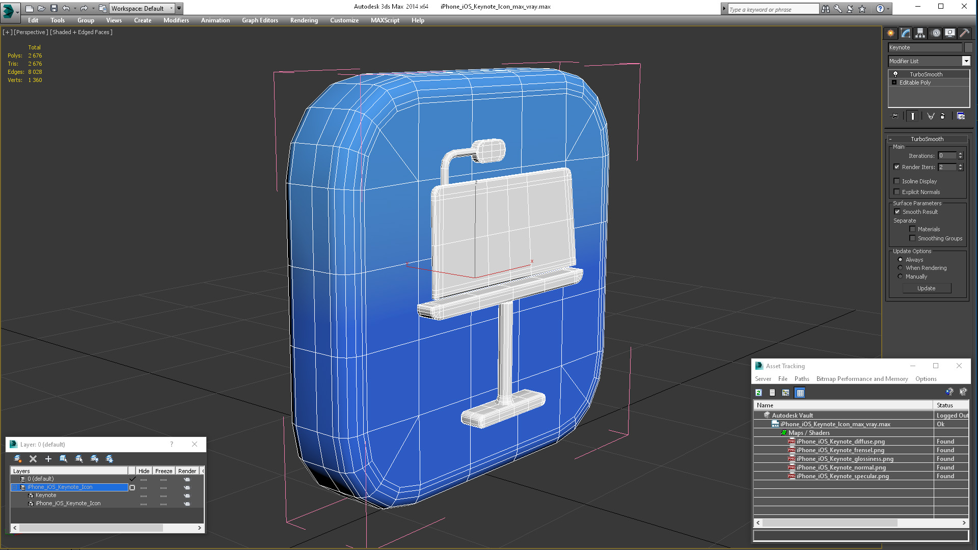 3D iPhone iOS Keynote Icon model