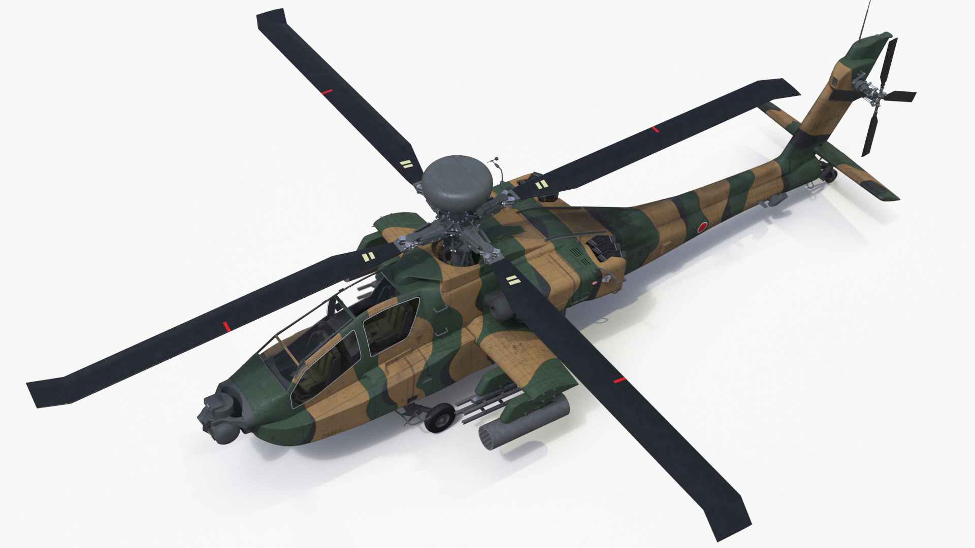 3D Japanese Mogami Class Frigate FFM-2 with Helicopter Rigged model