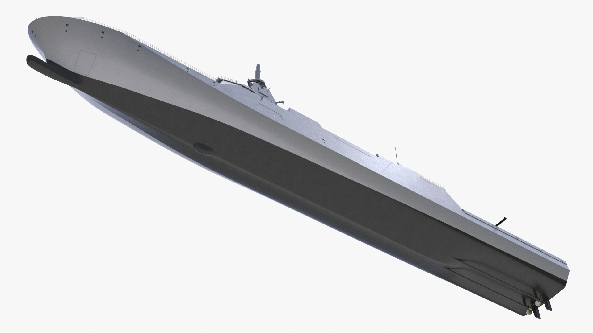 3D Japanese Mogami Class Frigate FFM-2 with Helicopter Rigged model