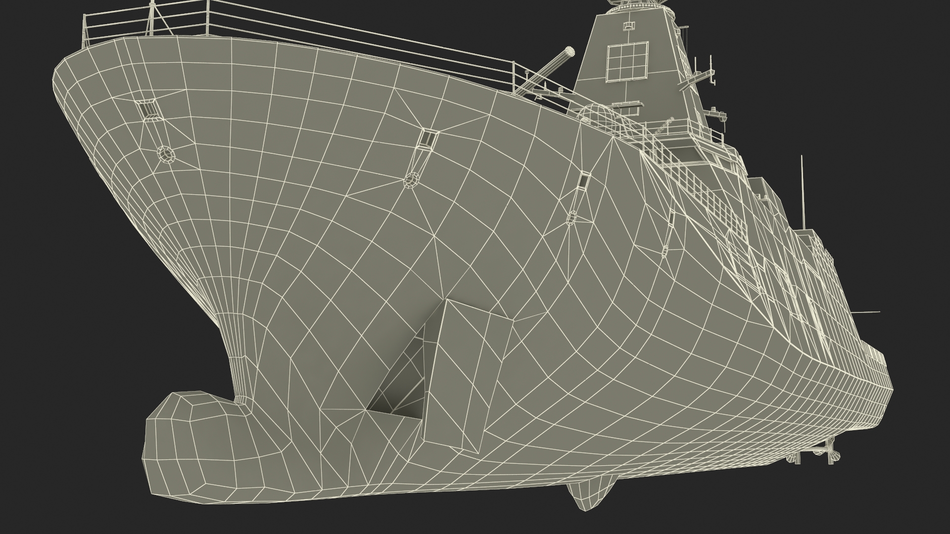 3D Japanese Mogami Class Frigate FFM-2 with Helicopter Rigged model
