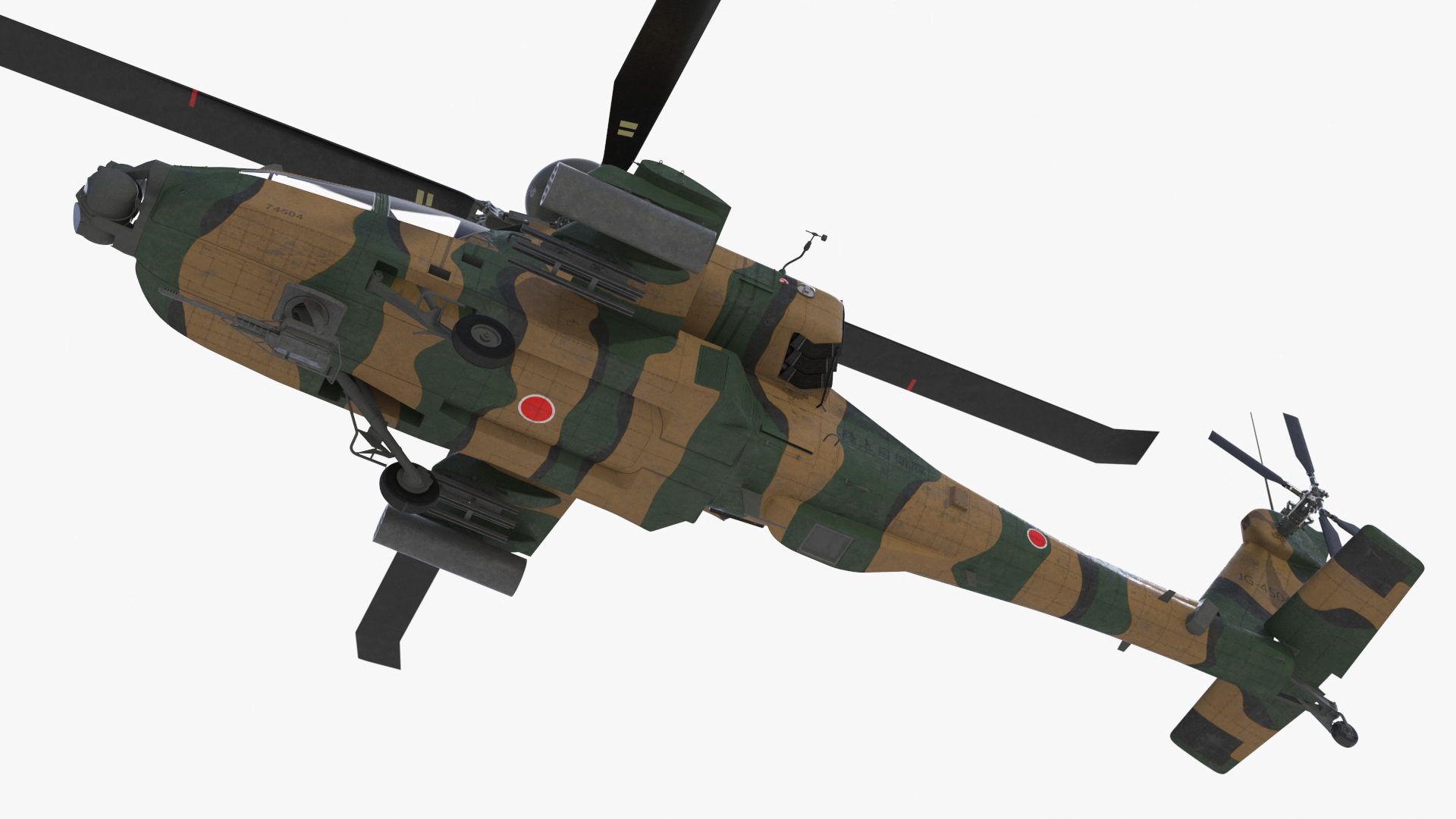 3D Japanese Mogami Class Frigate FFM-2 with Helicopter Rigged model