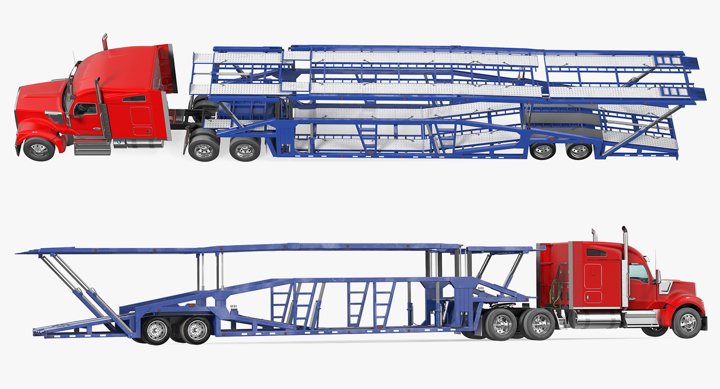 3D model Truck Hauler Trailer