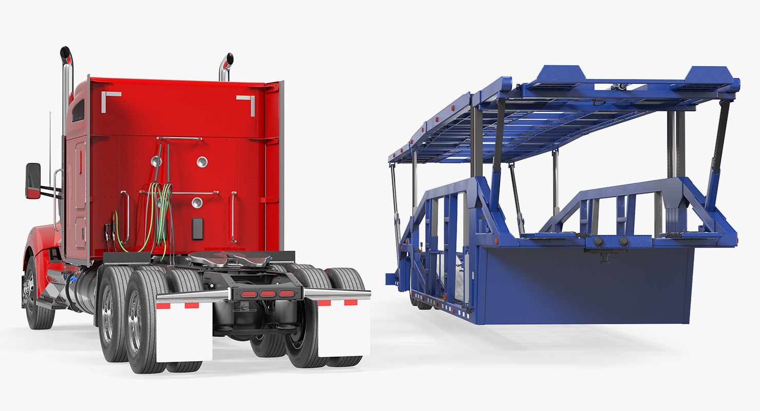 3D model Truck Hauler Trailer