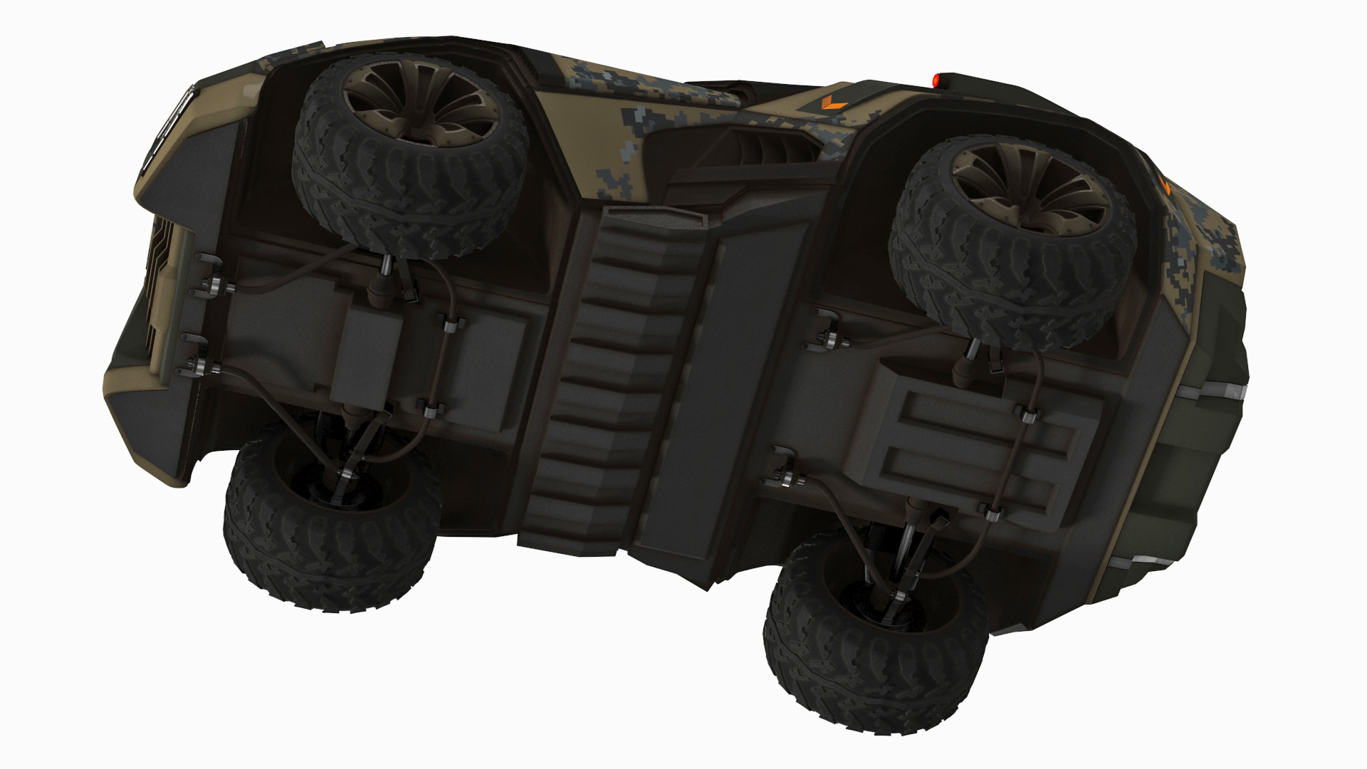 3D Futuristic Military Vehicle Rigged for Cinema 4D model