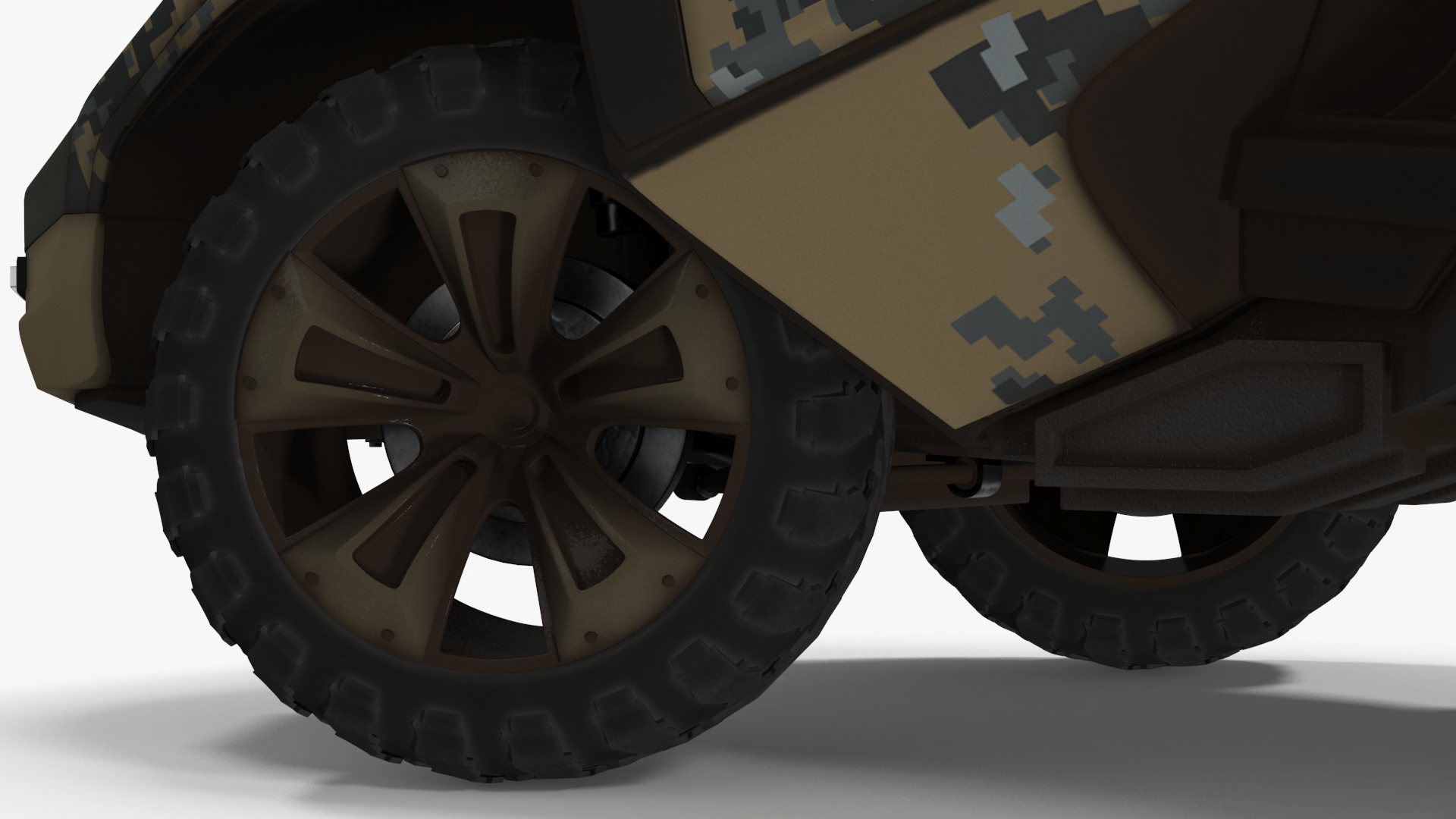 3D Futuristic Military Vehicle Rigged for Cinema 4D model