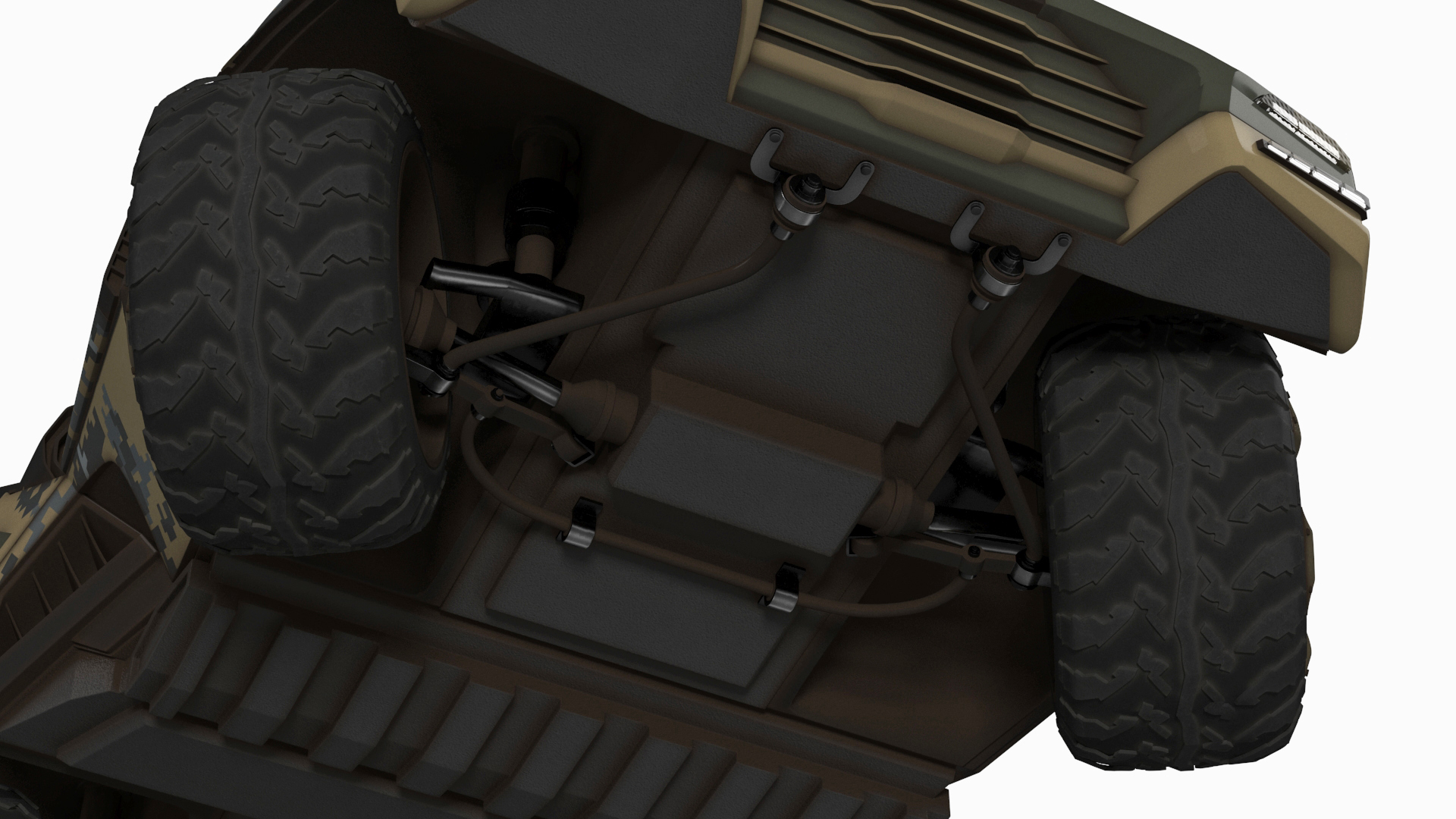 3D Futuristic Military Vehicle Rigged for Cinema 4D model