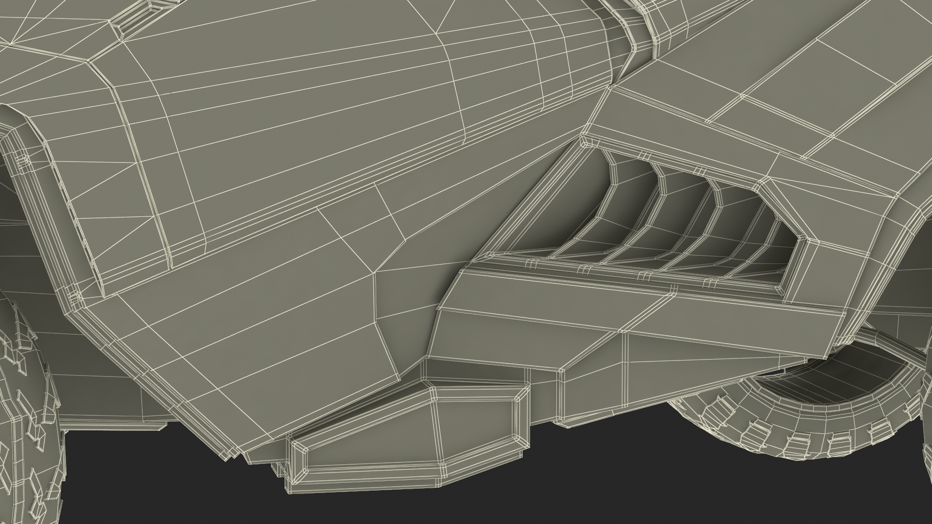 3D Futuristic Military Vehicle Rigged for Cinema 4D model