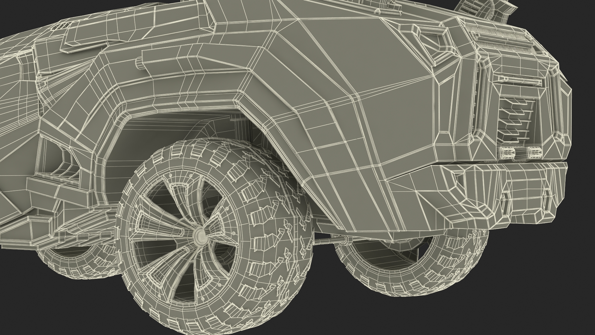 3D Futuristic Military Vehicle Rigged for Cinema 4D model