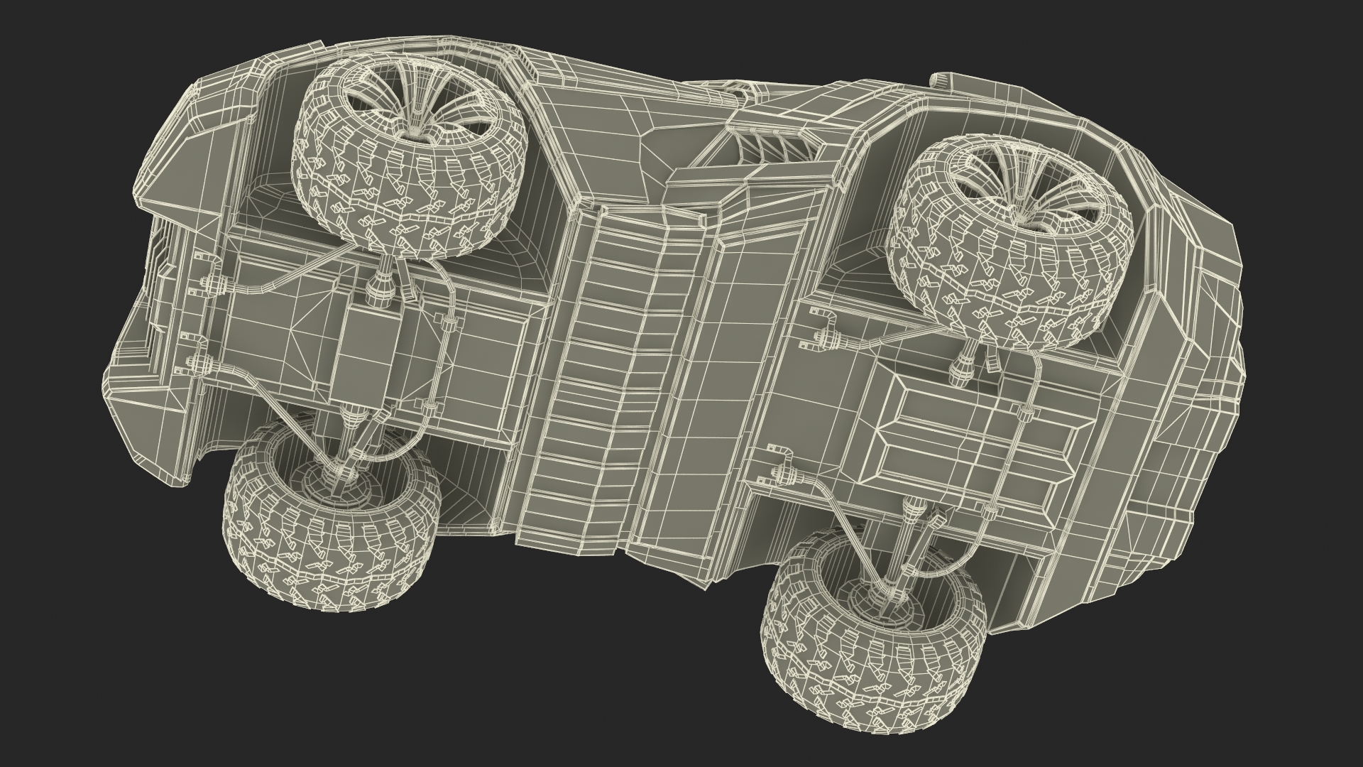 3D Futuristic Military Vehicle Rigged for Cinema 4D model