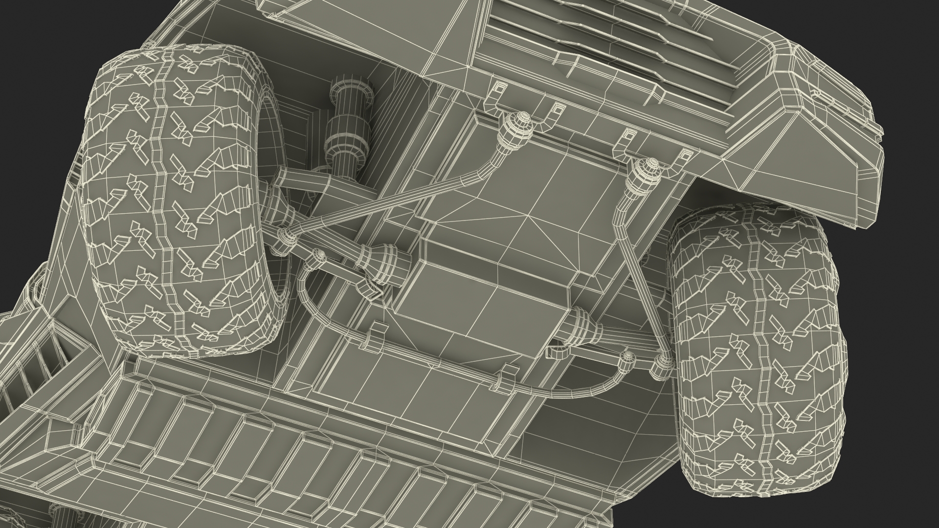 3D Futuristic Military Vehicle Rigged for Cinema 4D model