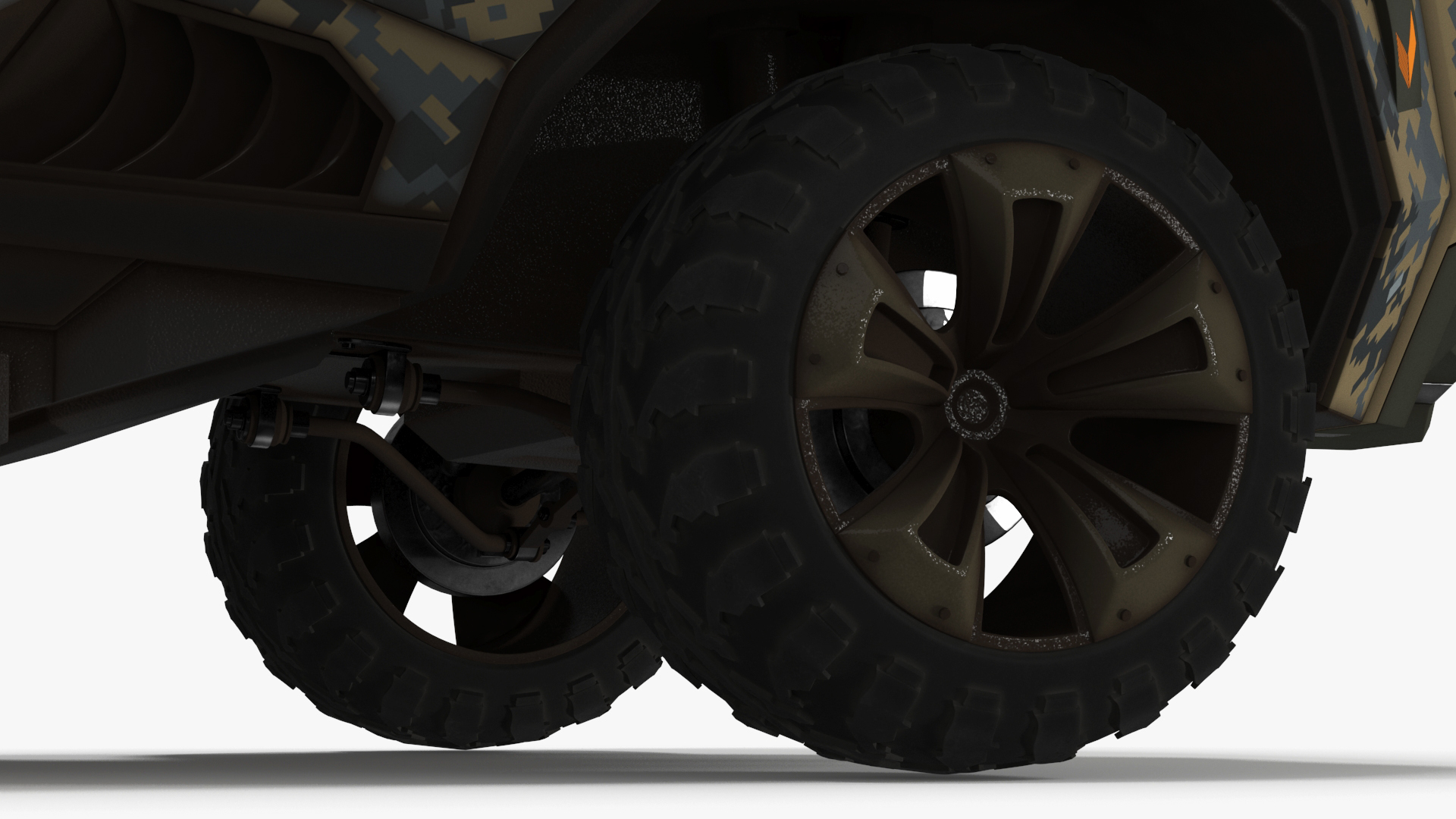 3D Futuristic Military Vehicle Rigged for Cinema 4D model