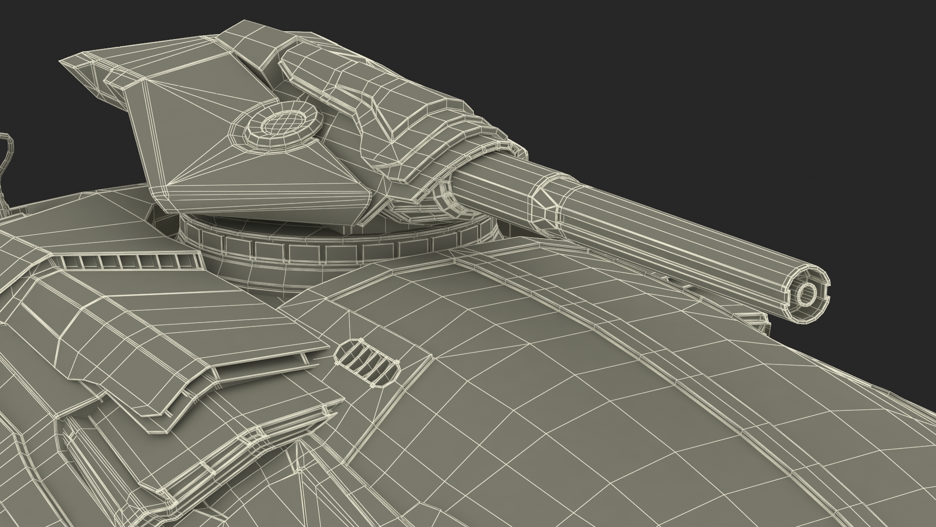 3D Futuristic Military Vehicle Rigged for Cinema 4D model
