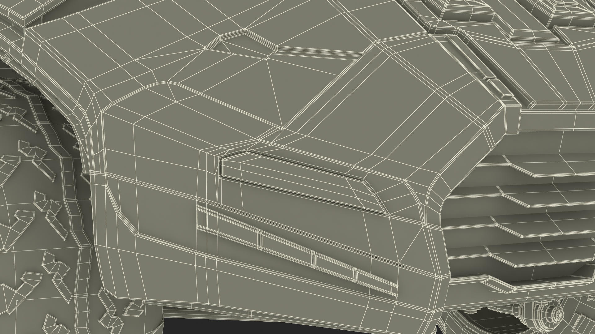 3D Futuristic Military Vehicle Rigged for Cinema 4D model