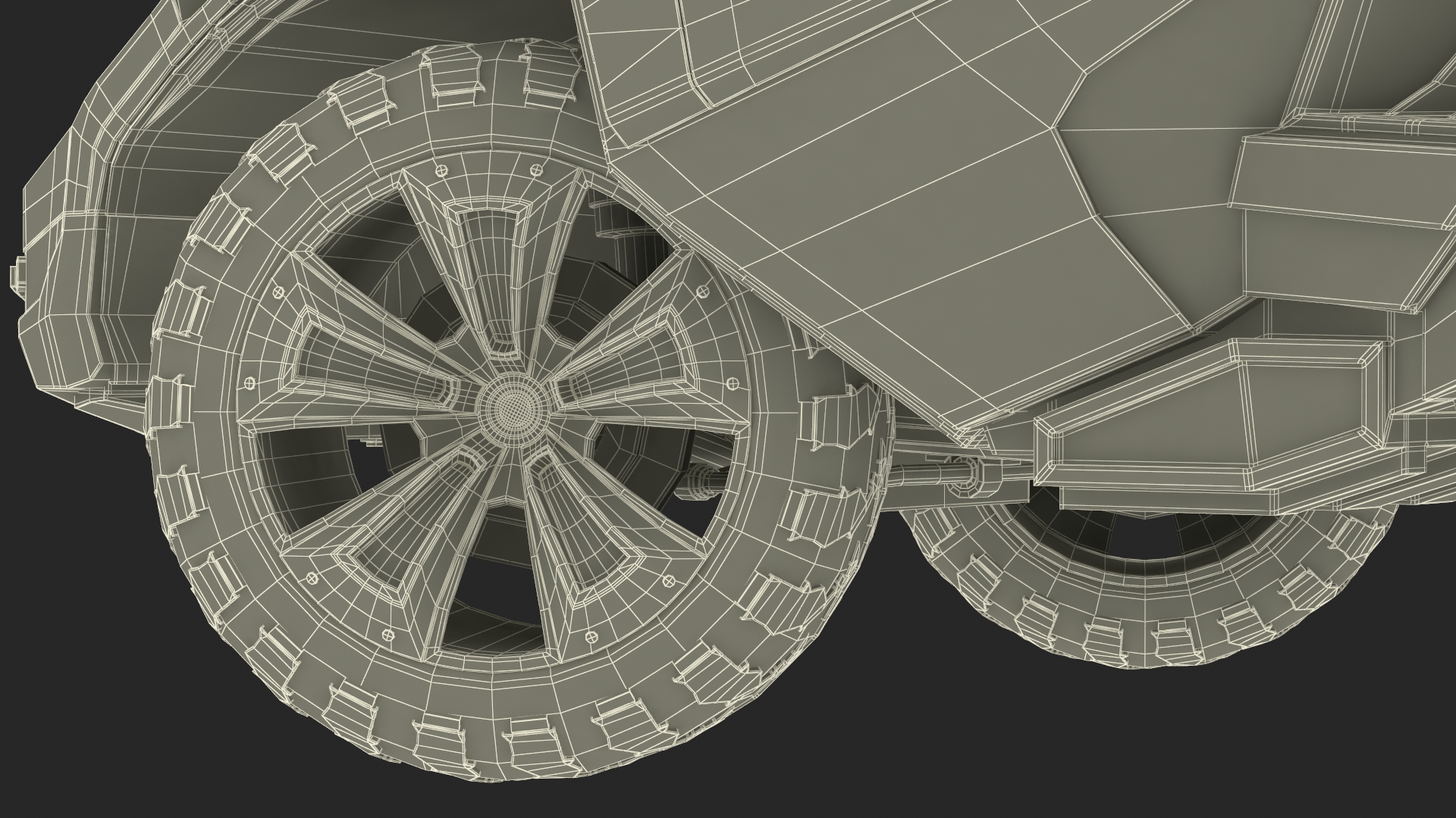 3D Futuristic Military Vehicle Rigged for Cinema 4D model
