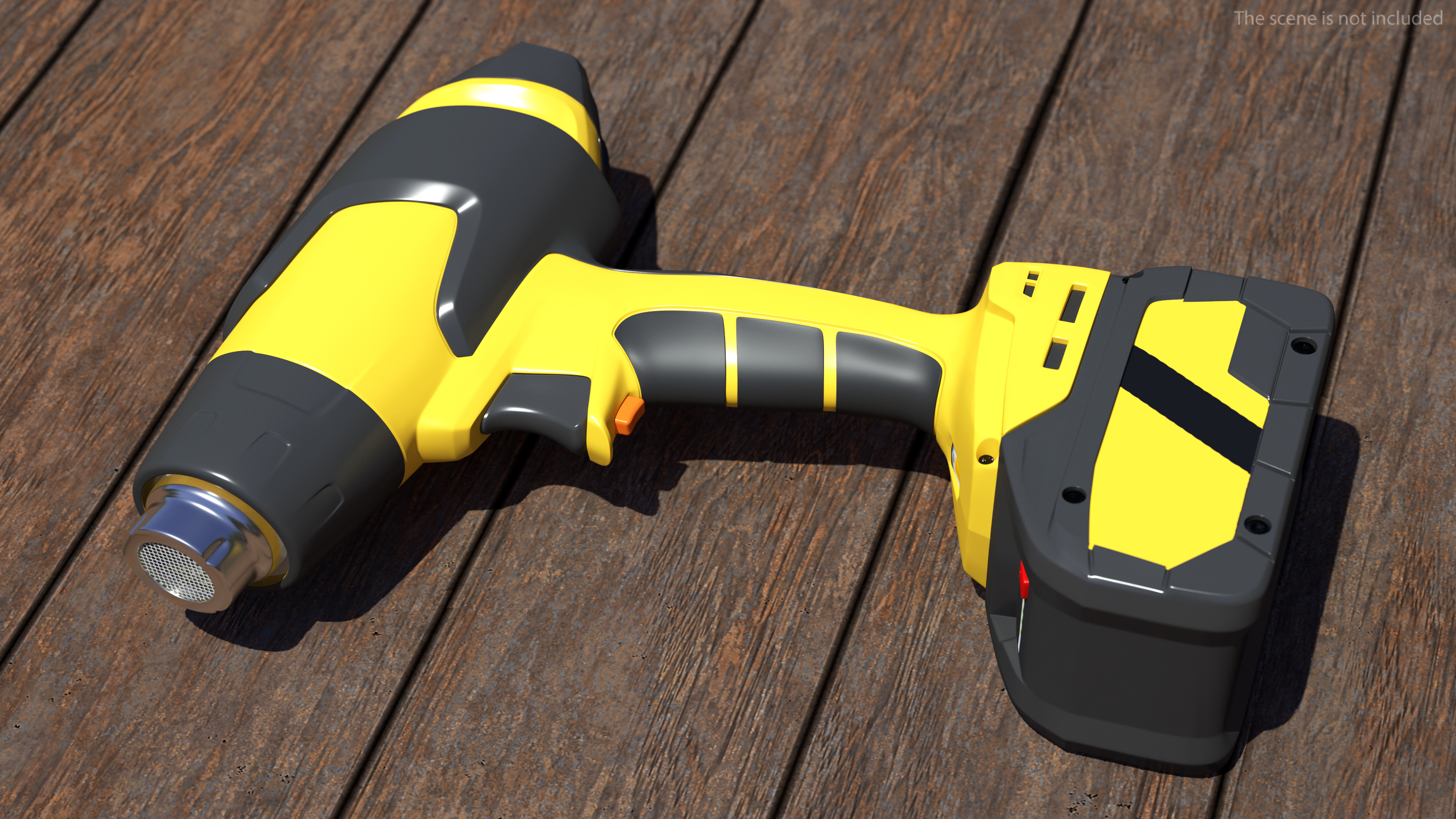 Yellow Heat Gun Cordless 3D model