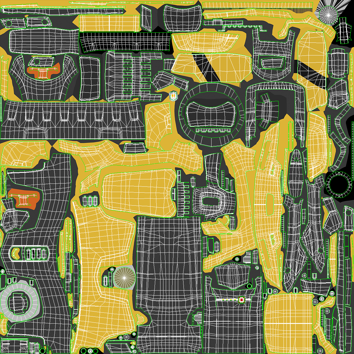 Yellow Heat Gun Cordless 3D model