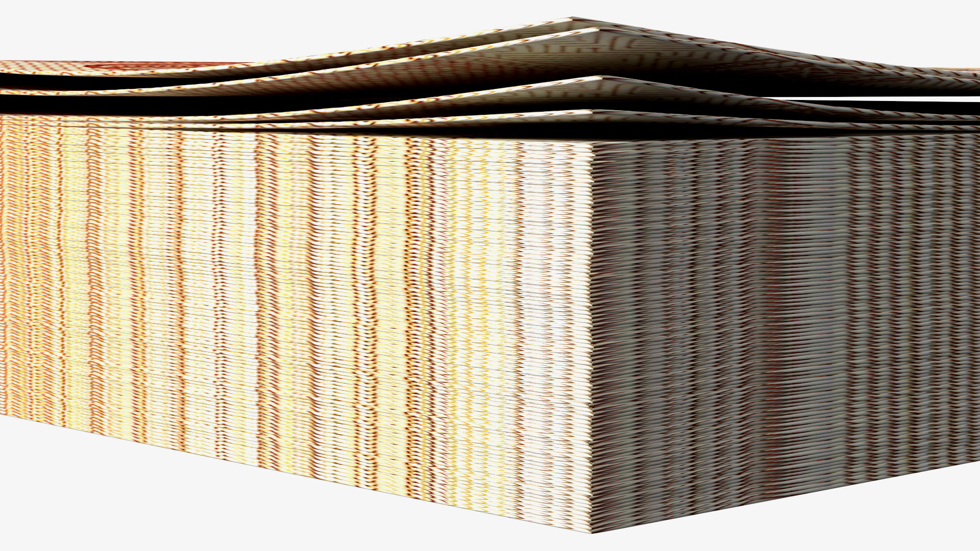 3D model North Korea 5000 Won Banknotes 2013 Pack